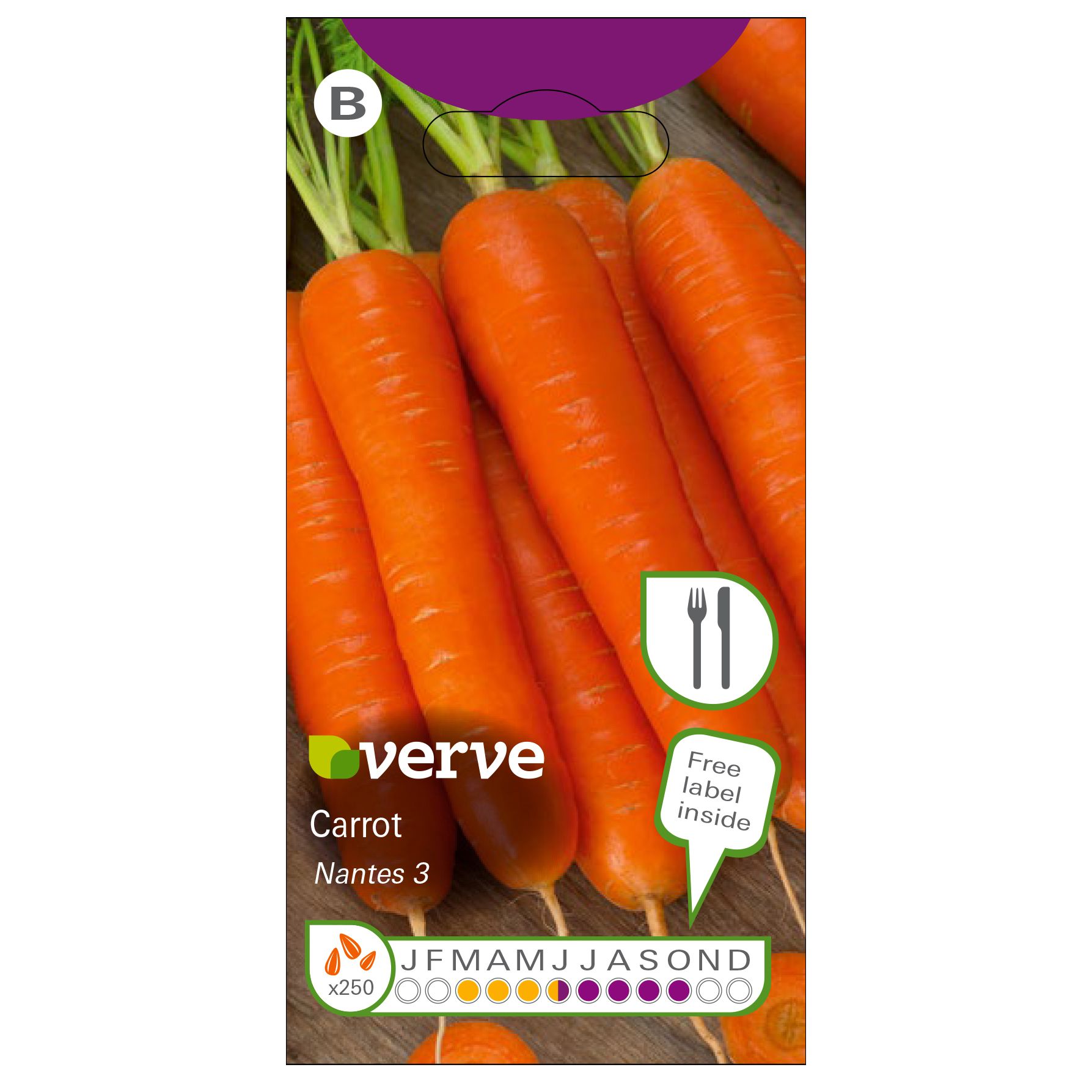 Verve Nantes 3 carrots Seeds