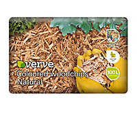 Verve Natural Woodchip mulch 100L Bag