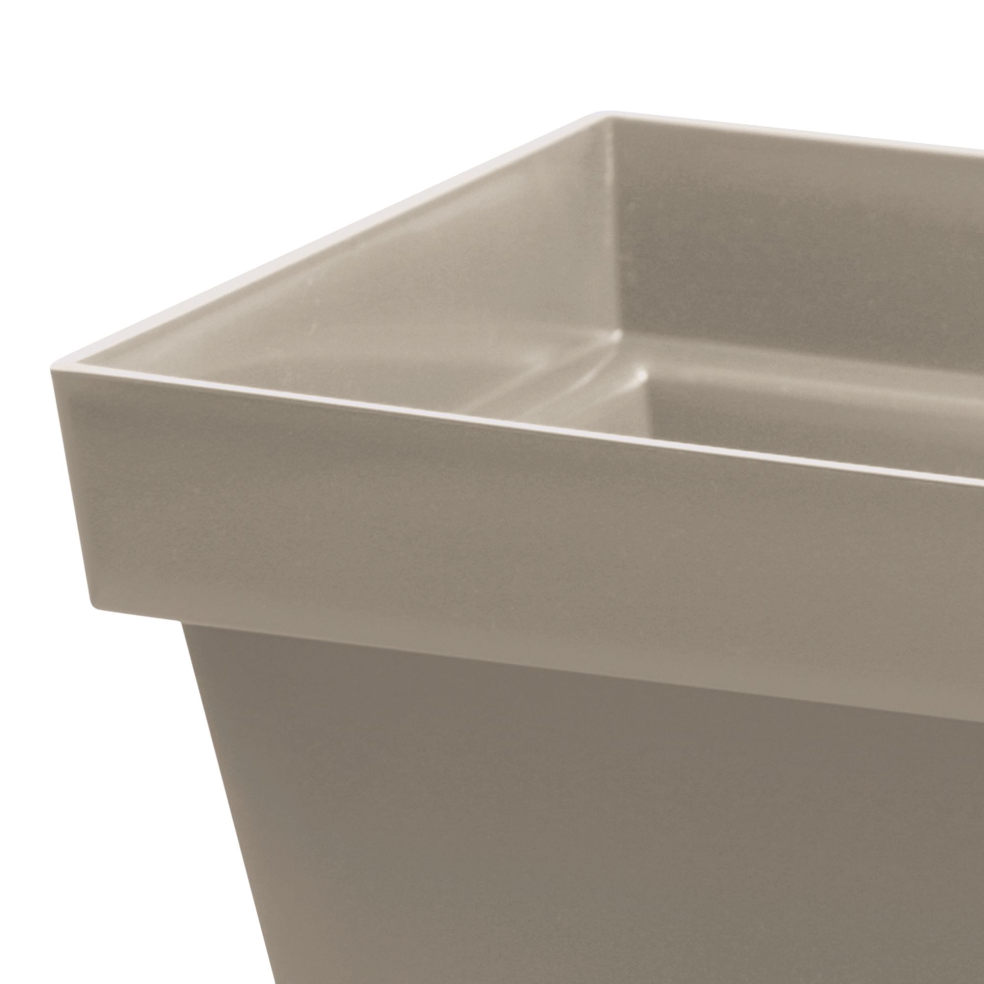 Verve Nurgul 25L Brown Plastic Rectangular Trough (H)23.6cm (D)26.4cm