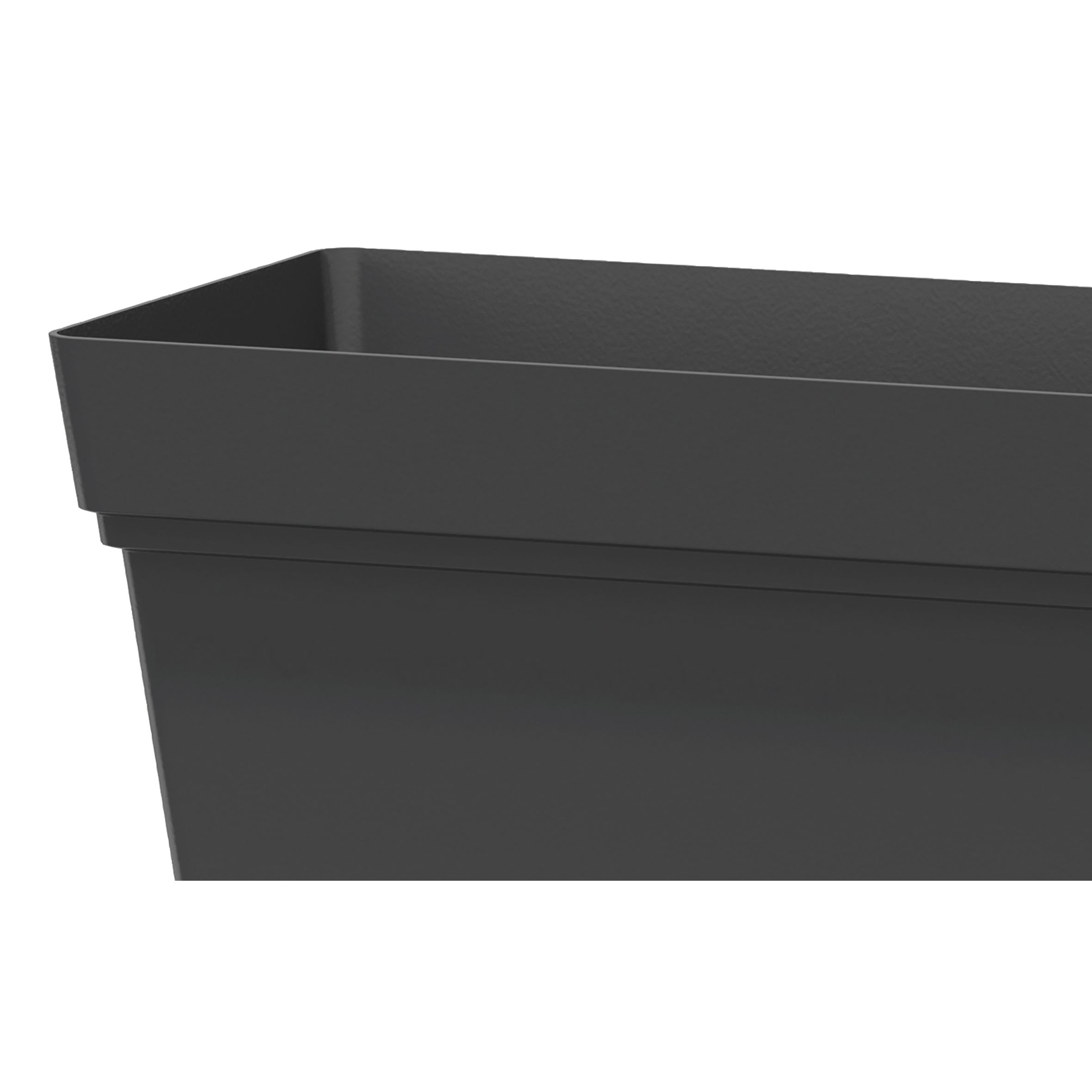 Verve Nurgul 67L Dark grey Plastic Rectangular Trough (H)38cm (W)38cm ...