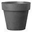 Verve Nurgul Dark grey Polypropylene (PP) Round Plant pot (Dia)58cm