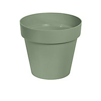Verve Nurgul Deep lichen green Polypropylene (PP) Round Plant pot (Dia)20cm