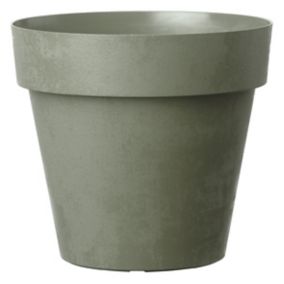 Verve Nurgul Deep lichen green Polypropylene (PP) Round Plant pot (Dia)58cm
