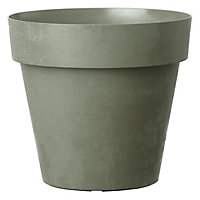 Verve Nurgul Deep lichen green Polypropylene (PP) Round Plant pot (Dia)79cm