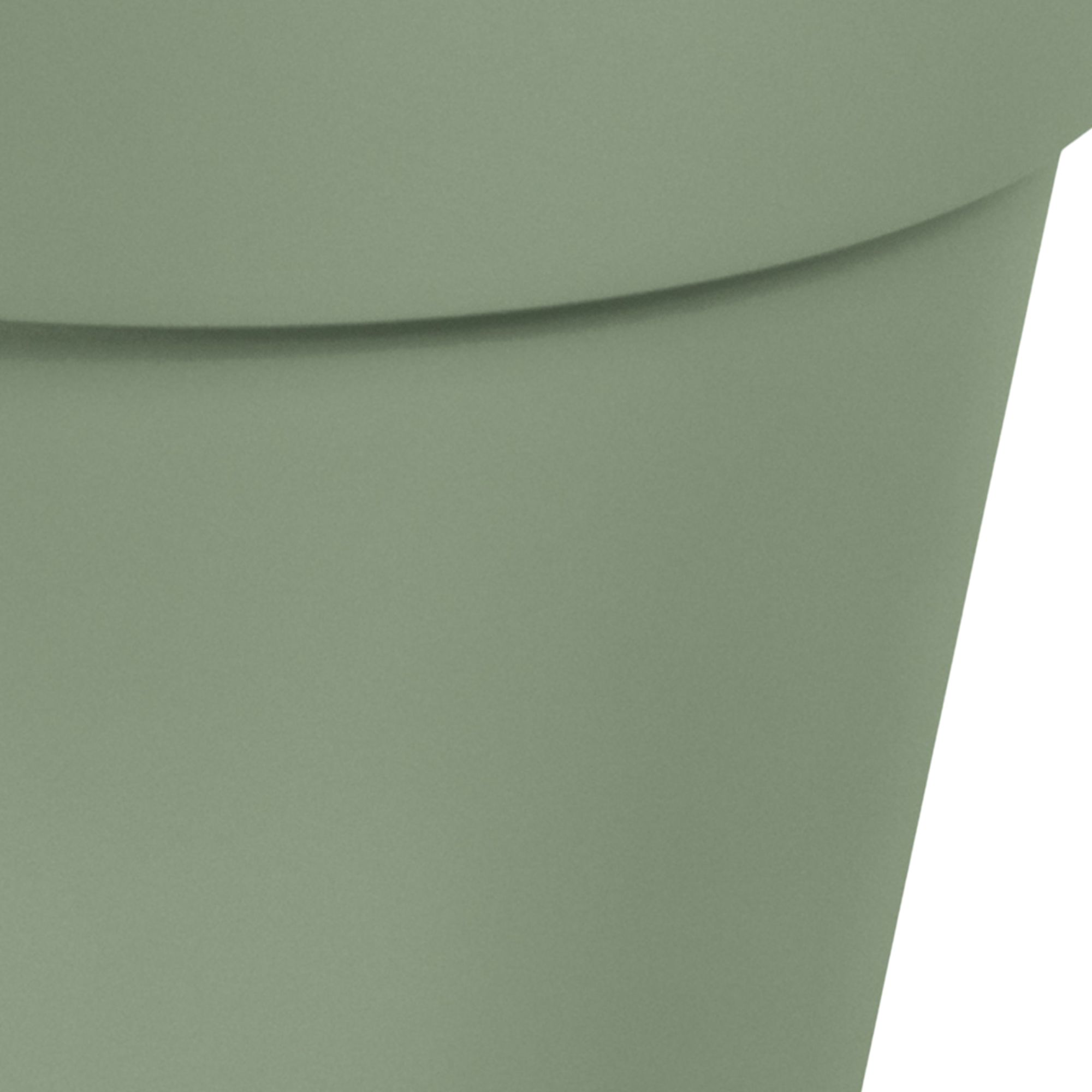 Verve Nurgul Matt Deep lichen green Plastic Plant pot (Dia) 40cm, (H)35.4cm, 29L
