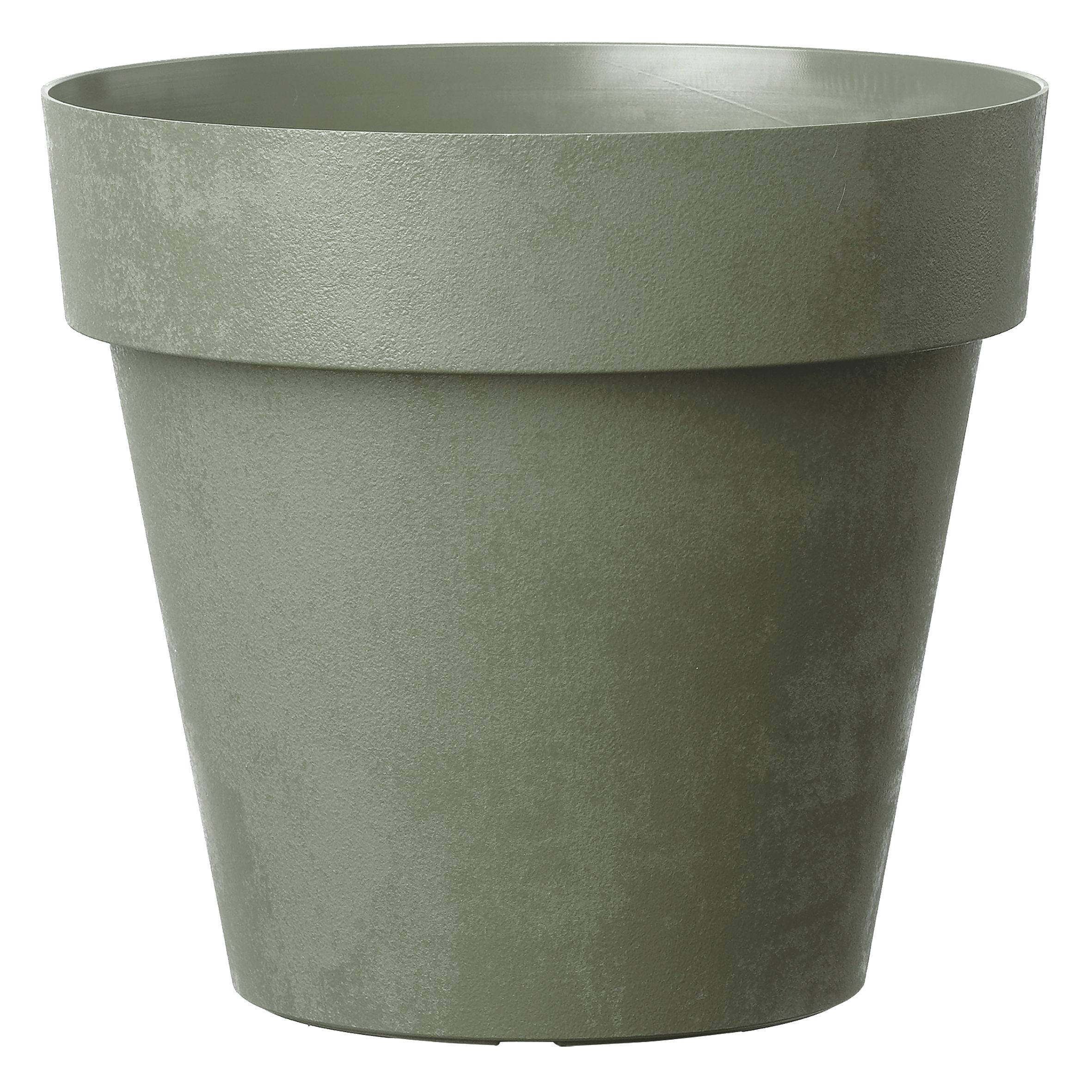 Verve Nurgul Matt Deep lichen green Polypropylene Circular Plant pot (Dia) 58cm, (H)51.7cm, 90L