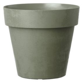 Verve Nurgul Matt Deep lichen green Polypropylene Round Plant pot (Dia) 79cm, (H)70.2cm, 230L