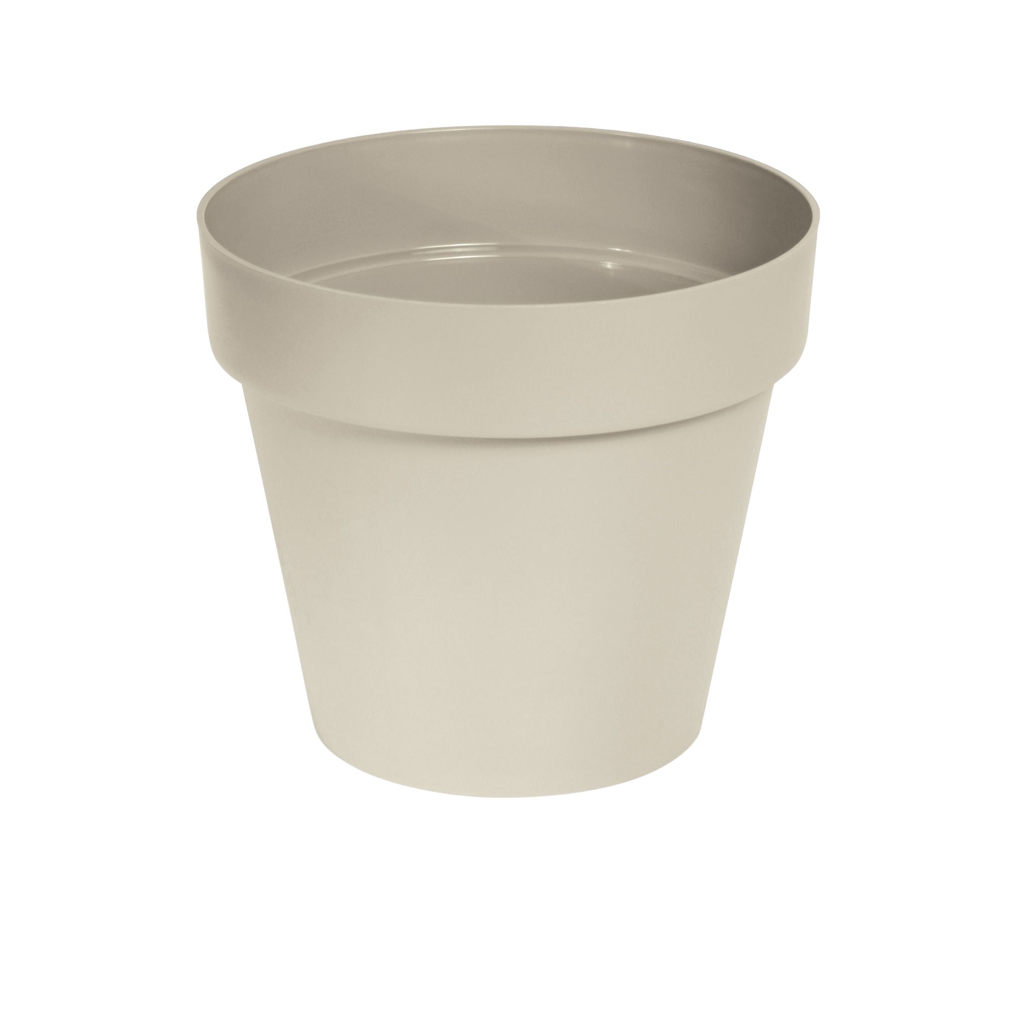 Verve Nurgul Matt Peyote Polypropylene Circular Plant pot (Dia) 20cm, (H)17.7cm, 4L