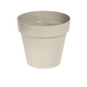 Verve Nurgul Matt Peyote Polypropylene Circular Plant pot (Dia) 30cm, (H)26.6cm, 12L