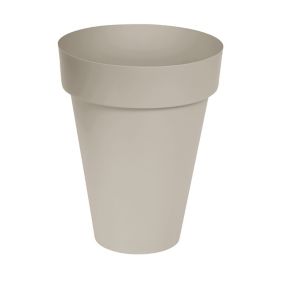 Verve Nurgul Matt Peyote Polypropylene Round Plant pot (Dia) 46cm, (H)57.7cm, 60L