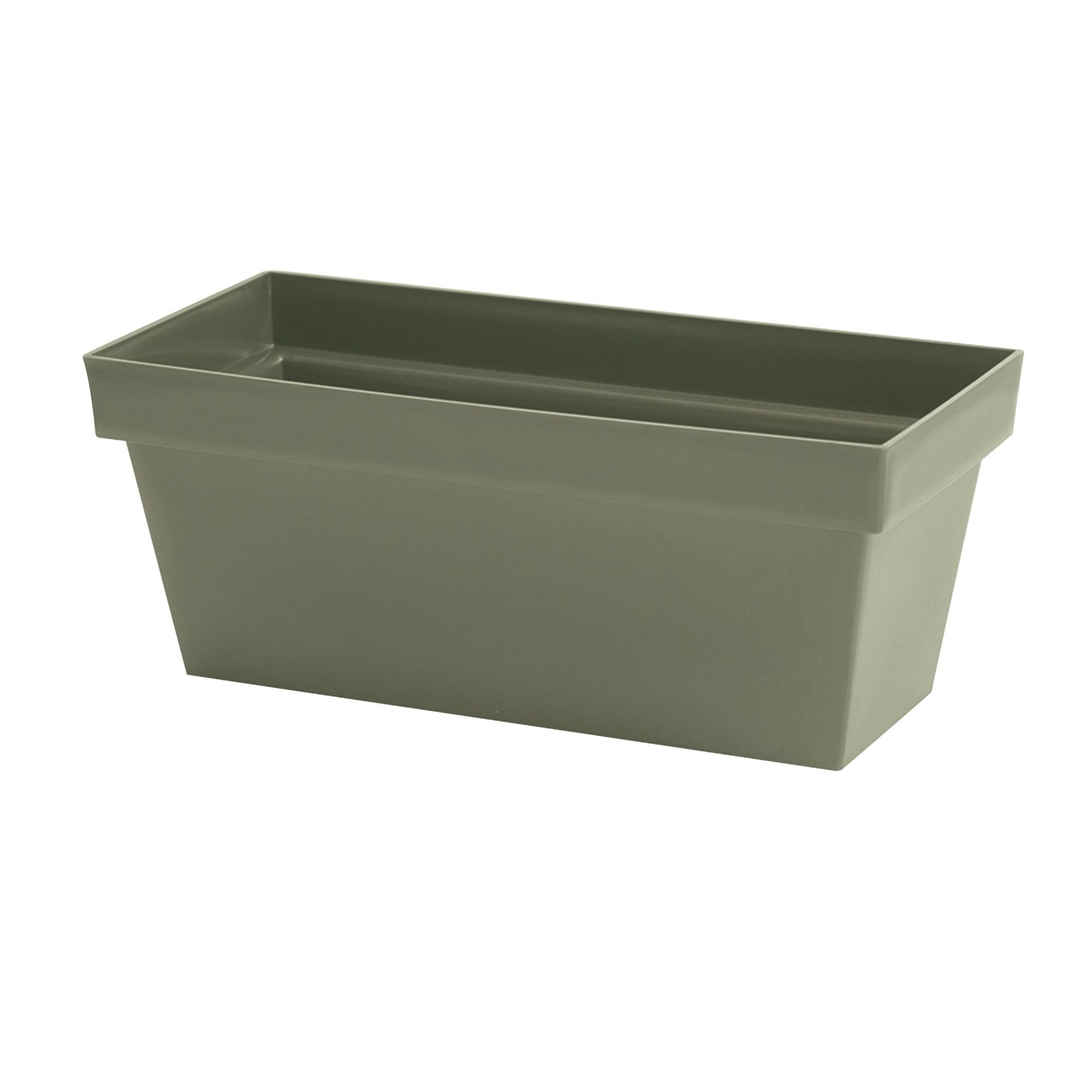 Verve Nurgul Matt Rectangular Plastic Trough 25L (W)58.7cm- Deep lichen green
