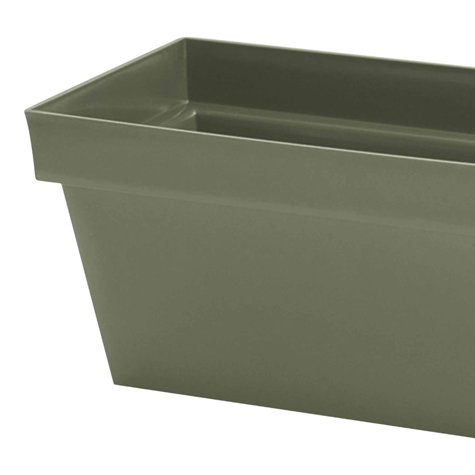 Verve Nurgul Matt Rectangular Plastic Trough 25L (W)58.7cm- Deep lichen green