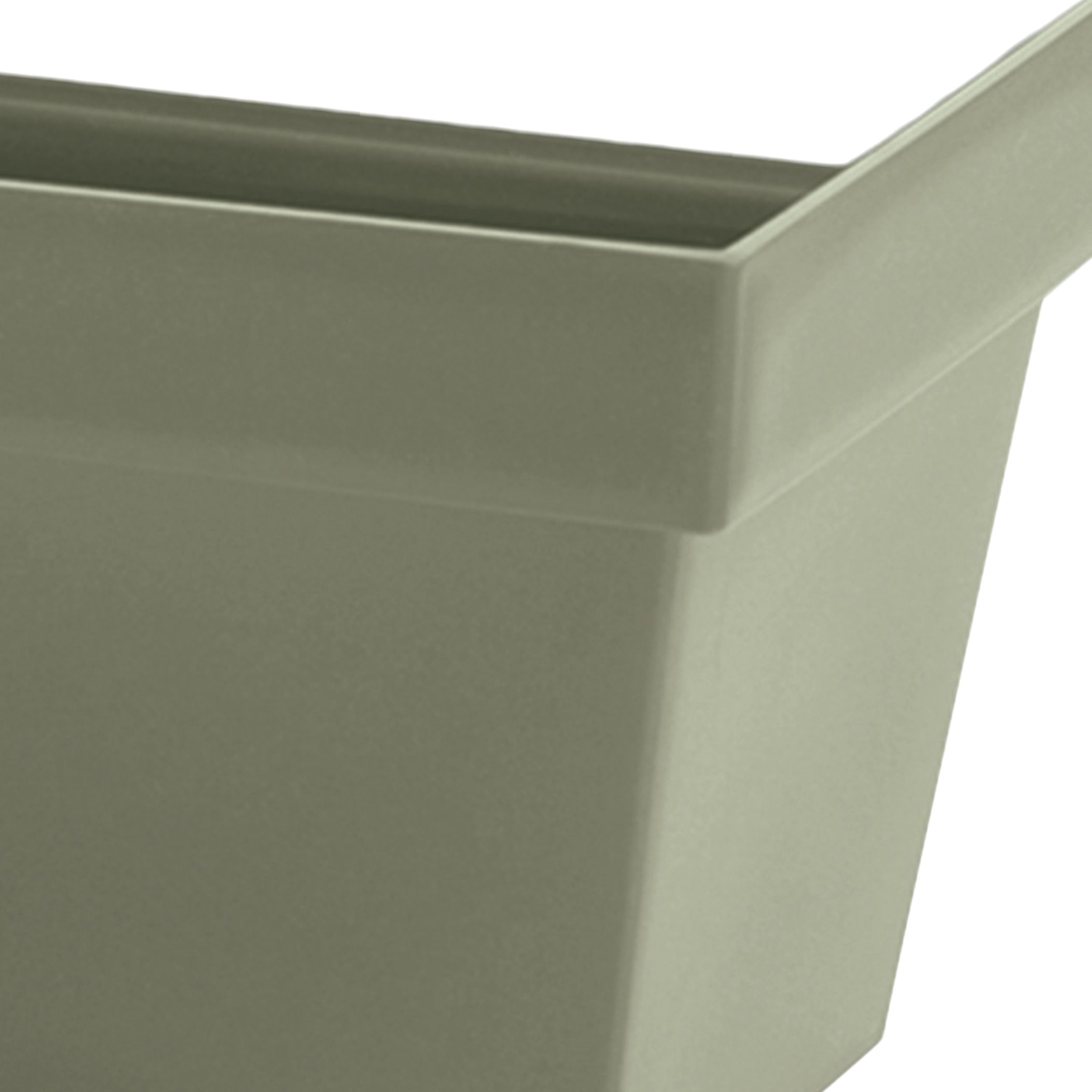 Verve Nurgul Matt Rectangular Plastic Trough 25L (W)58.7cm- Deep lichen green