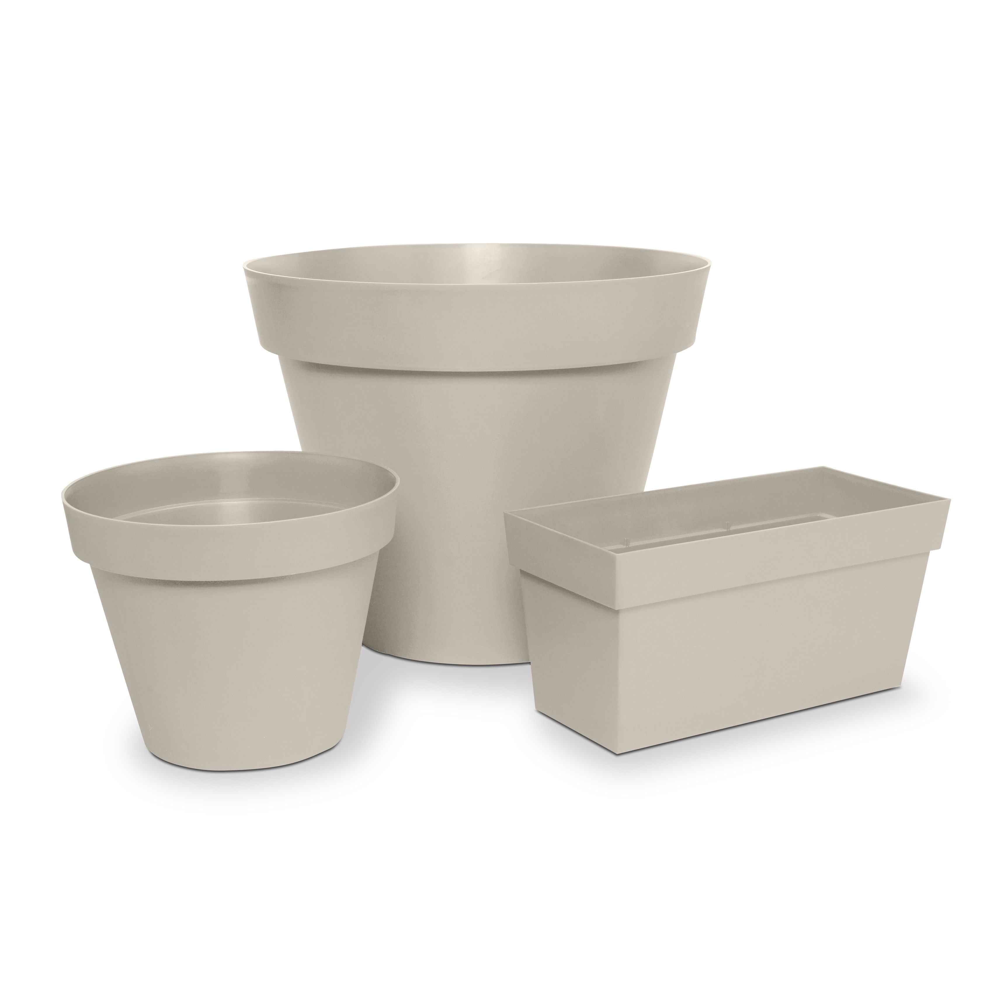Verve Nurgul Matt Rectangular Polypropylene Trough 25L (W)58.7cm- Peyote