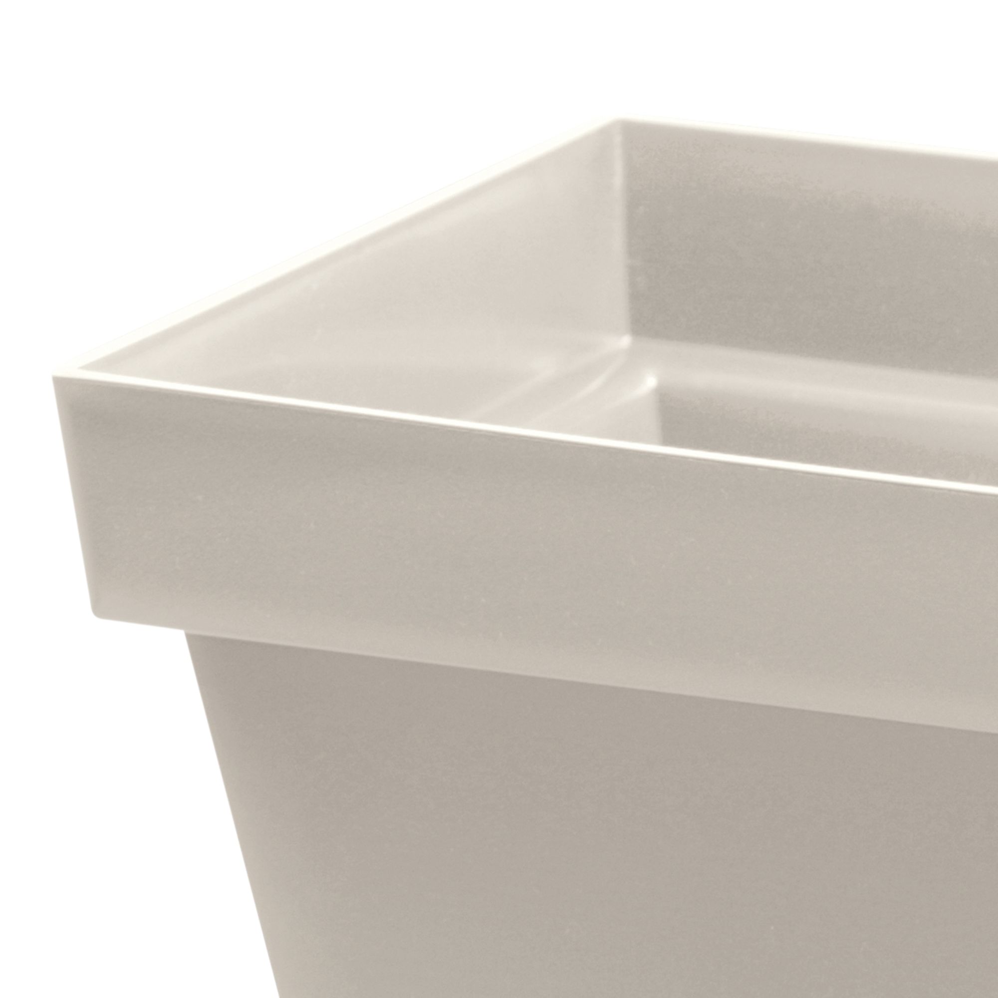 Verve Nurgul Matt Rectangular Polypropylene Trough 25L (W)58.7cm- Peyote
