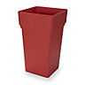 Verve Nurgul Red Plastic Square Plant pot (Dia)38cm