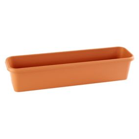 Verve Nurgul Terracotta Plastic Plant pot (Dia) 60cm,, 8L