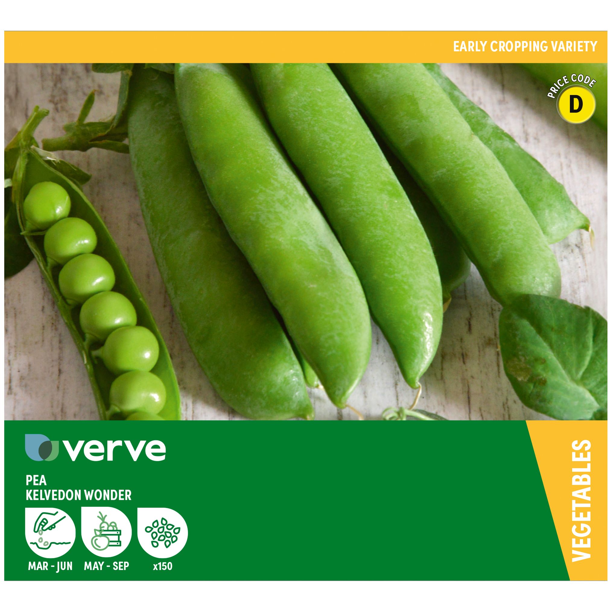 Verve Pea 'Kelvedon Wonder' Vegetable Seeds