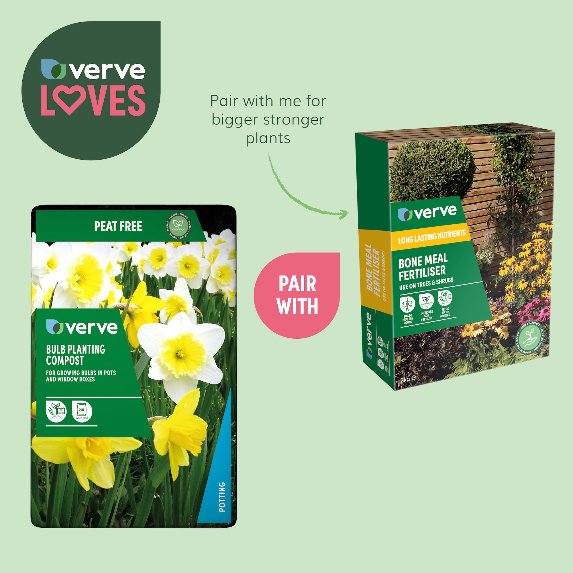 Verve Peat-free Bulb planting Compost 20L - Ideal for Growing in pots & window boxes