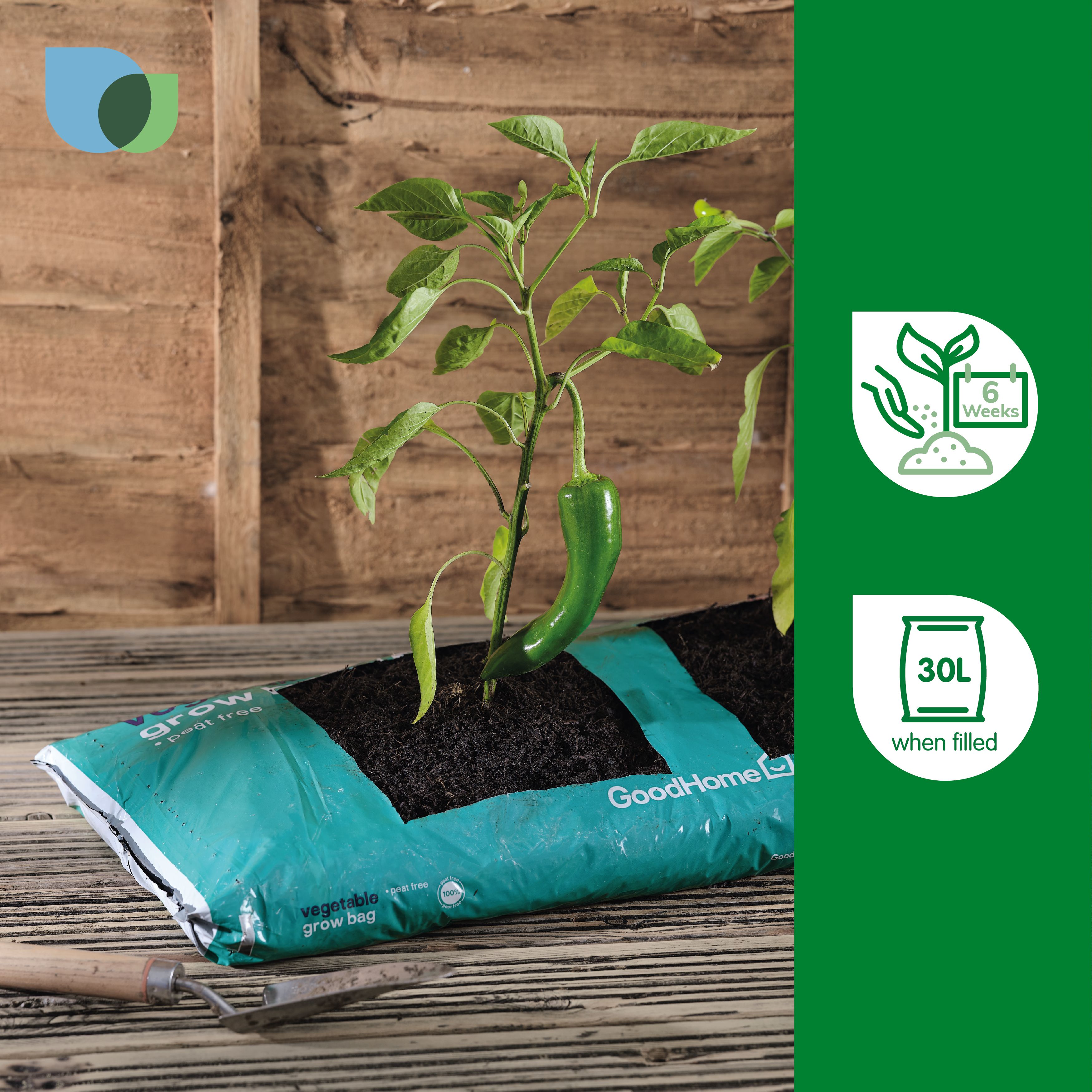 Verve Peat-free Fruit & vegetable Grow bag 30L