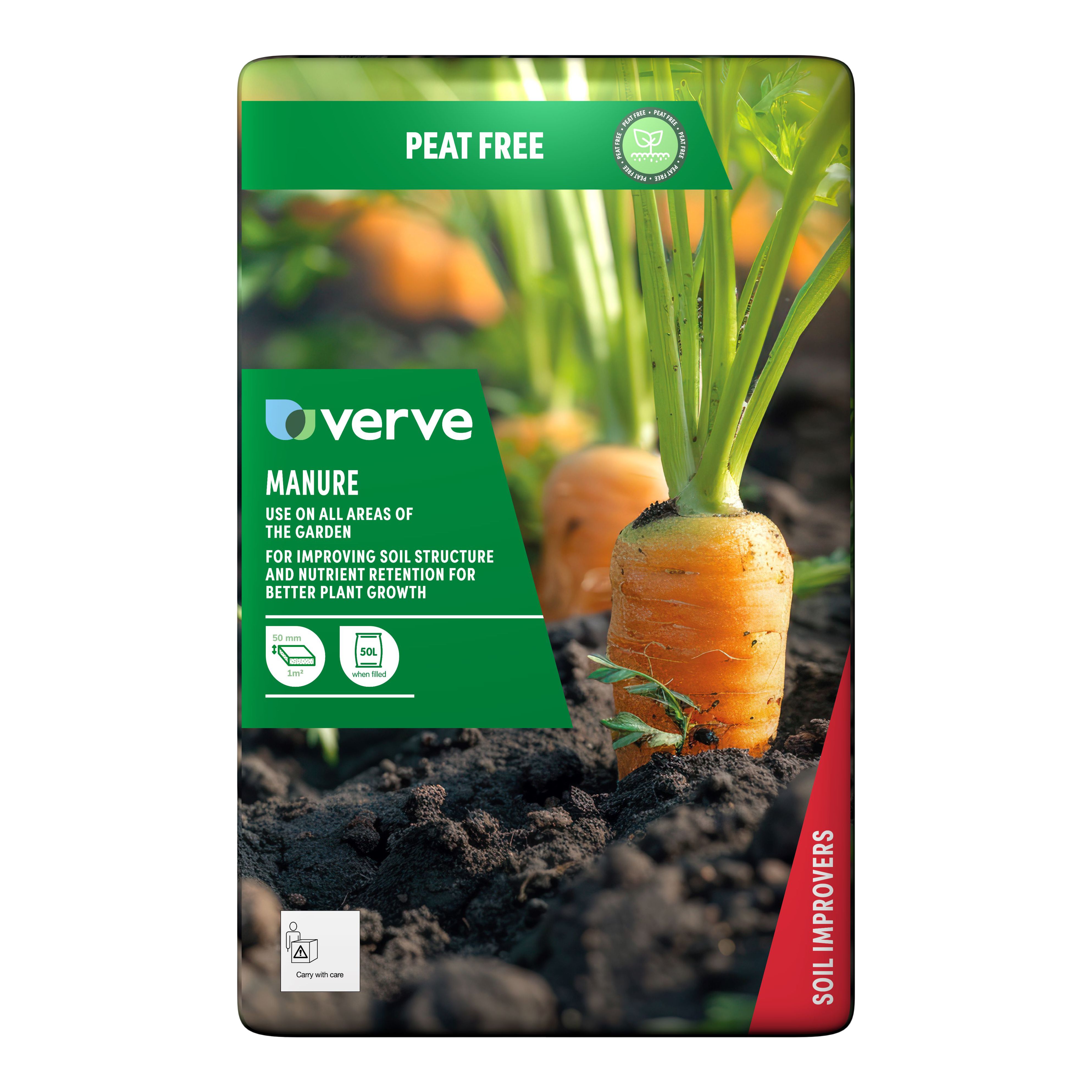 Verve Peat-free Manure 50L - Ideal for Improving soil structure