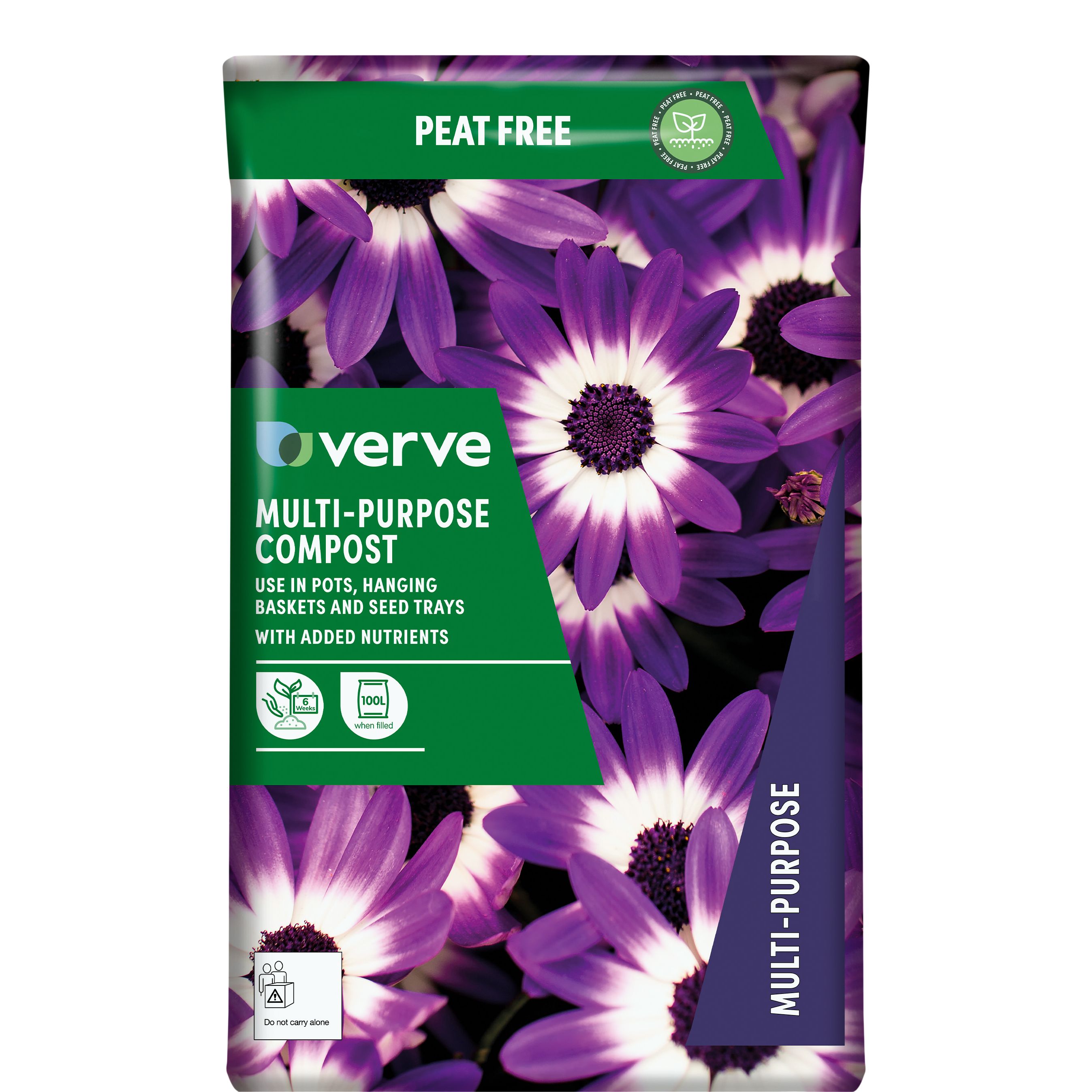 Verve Peat-free Multi-purpose Compost 100L - Ideal for Pots & hanging baskets