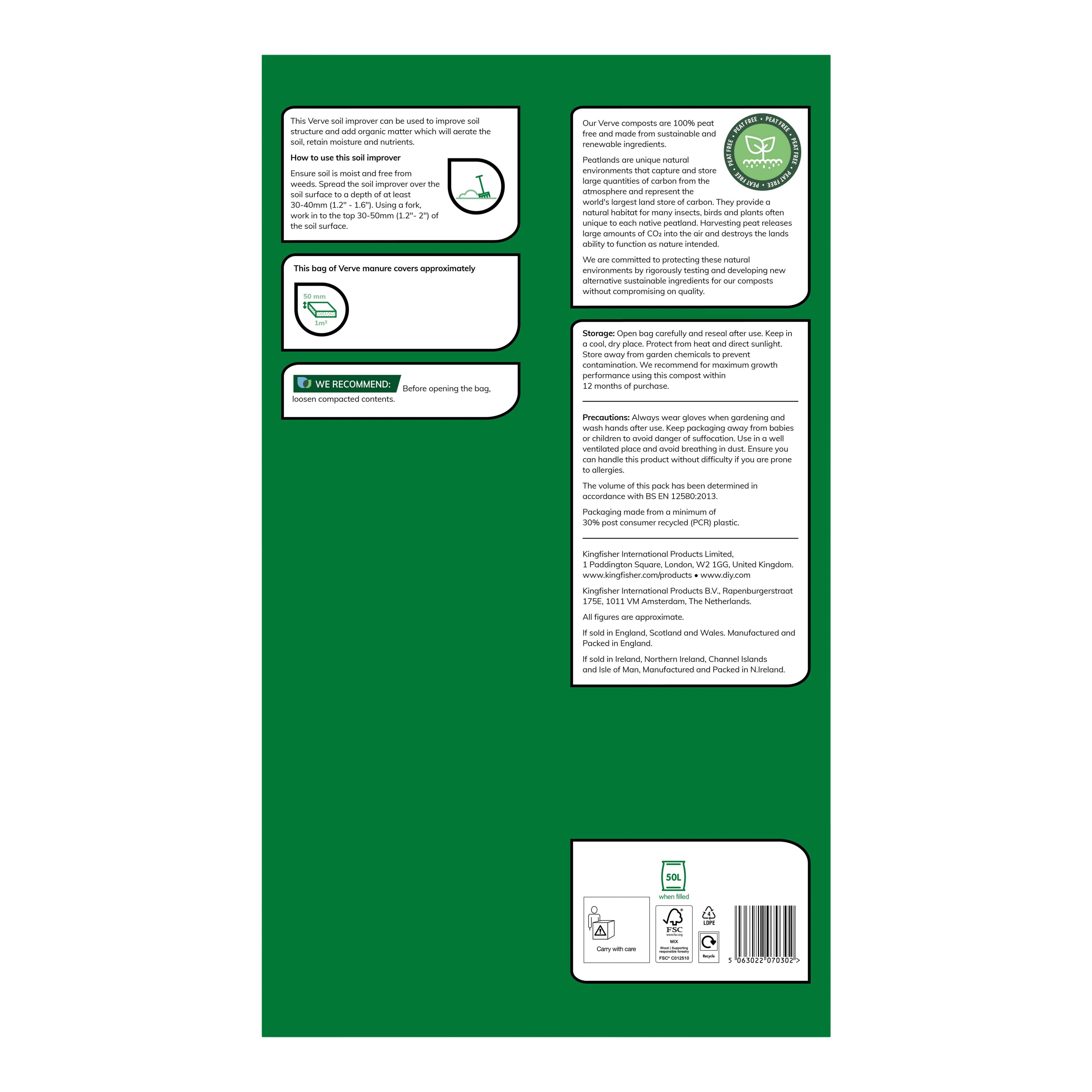 Verve Peat-free Soil improver 50L - Ideal for Beds & borders