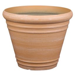 Verve Piave Terracotta Polypropylene (PP) Round Plant pot (Dia)30.6cm