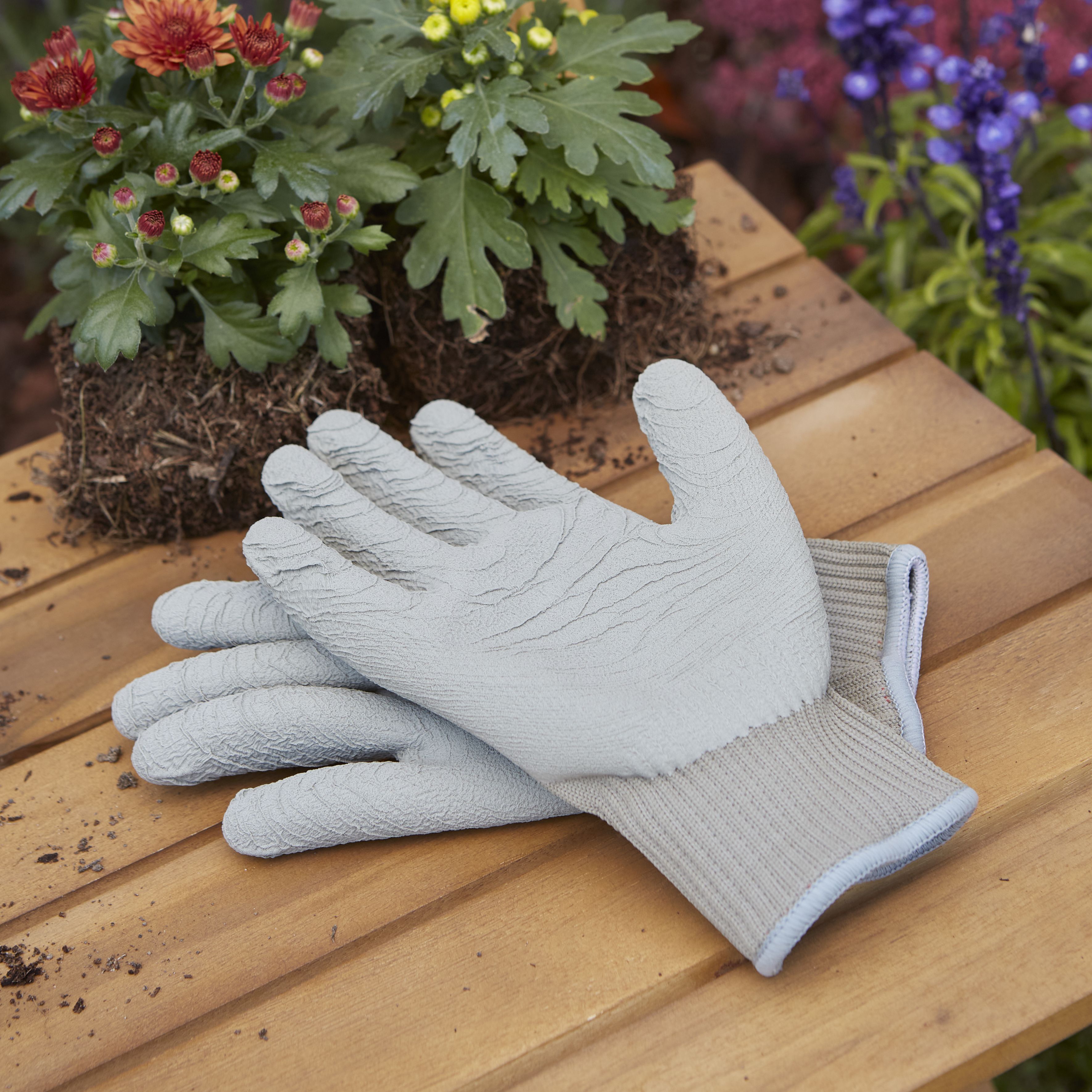 Verve Polyester Khaki Gardening gloves Medium, Pair