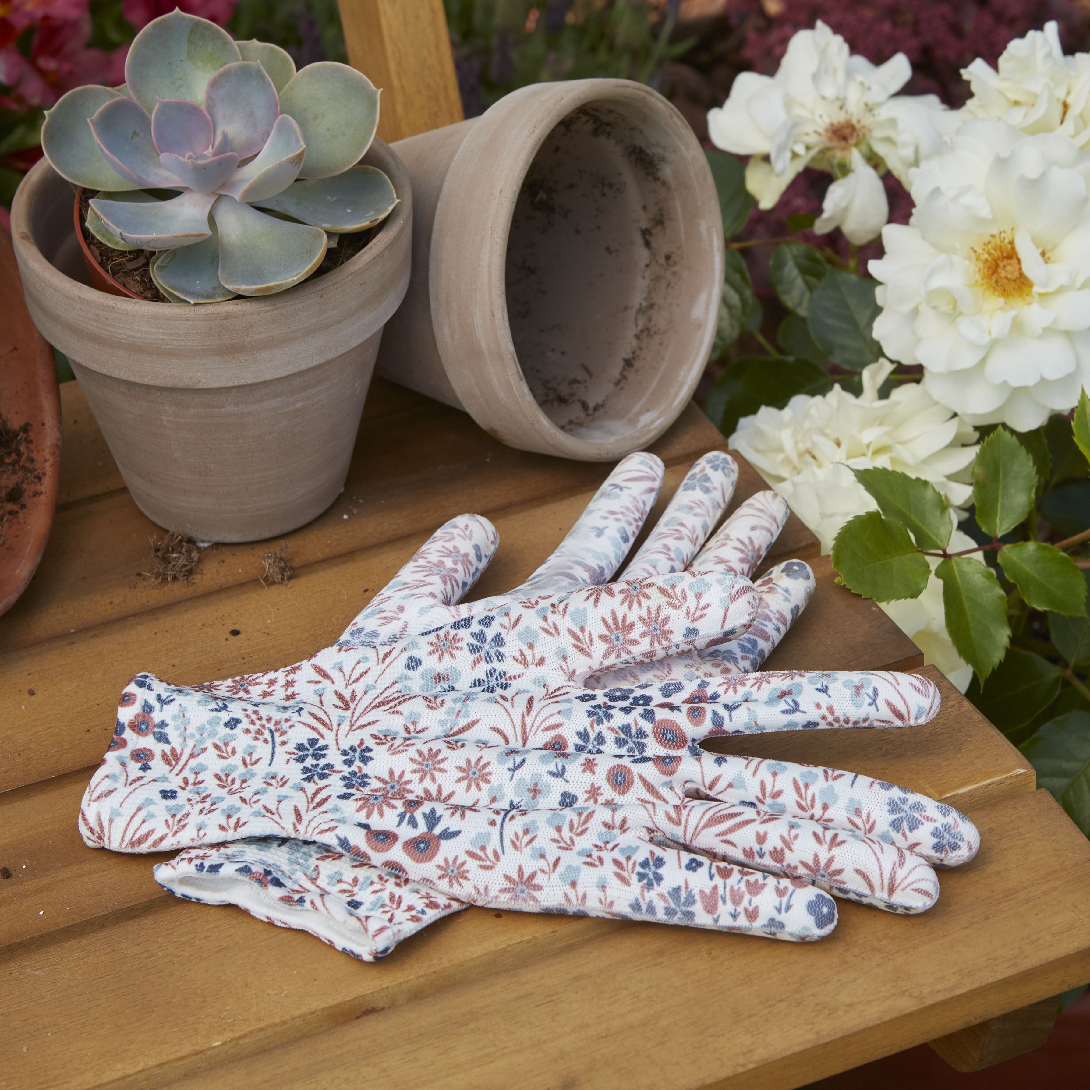 Verve Polyester (PES) Multicolour Gardening gloves Medium, Pair