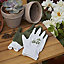 Verve Polyester (PES) White & Dark Green Gardening gloves Small, Pair