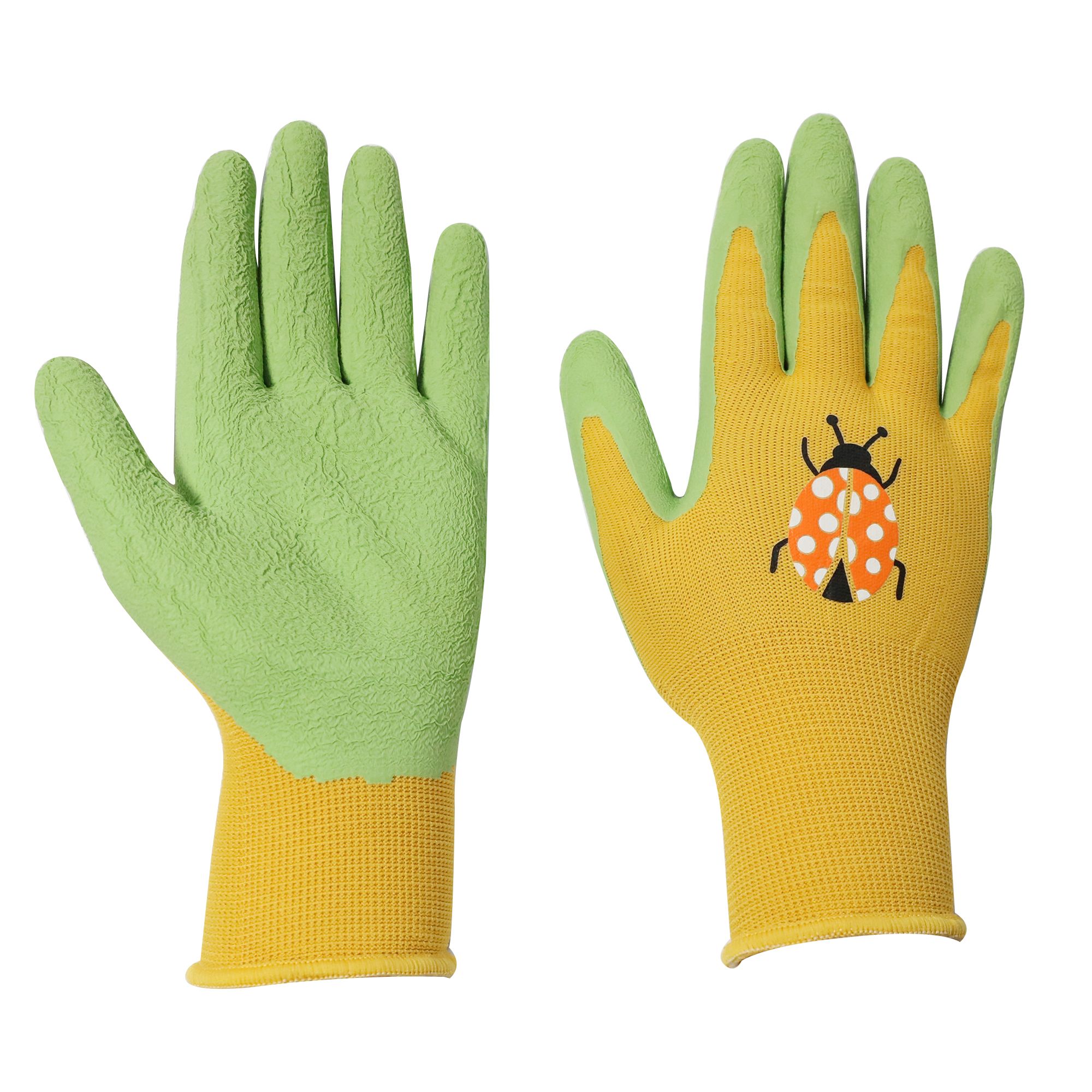 KAYGO Kids Gardening Gloves 4 Pairs - Polyester Seemless Knitted with Latex Sandy Finish Coating, KGKID100, Ideal for Kids Gardening, Diy,Light Duty