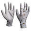 Verve Polyester & polyurethane Grey Gardening gloves Medium, Pair