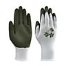 Verve Polyester White & Dark Green Gardening gloves Medium, Pair