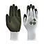 Verve Polyester White & Dark Green Gardening gloves X Small, Pair