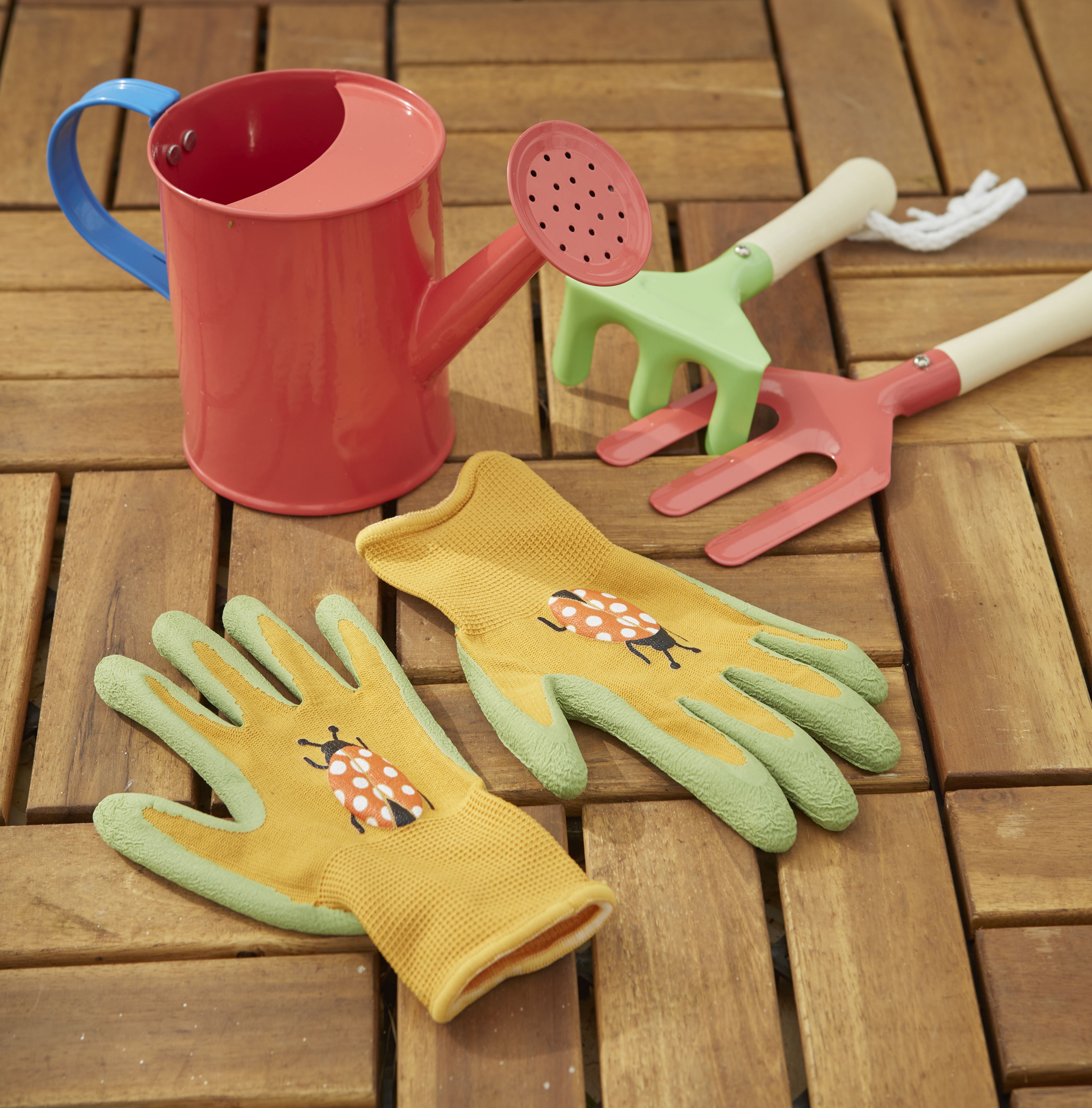Verve Polyester Yellow & green Gardening gloves 4-6 years, Pair