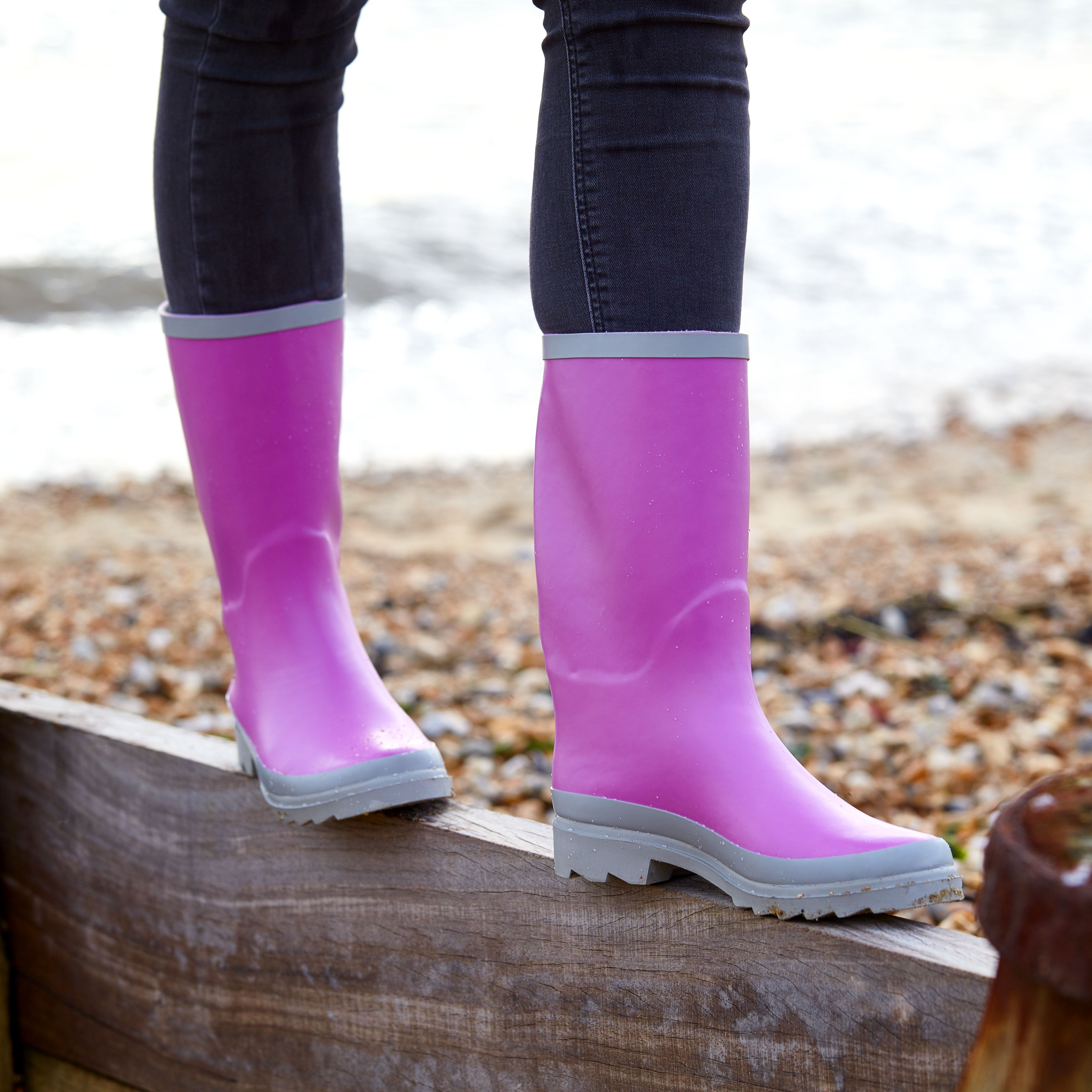 Verve Purple Wellington boots Size 6 DIY at B Q