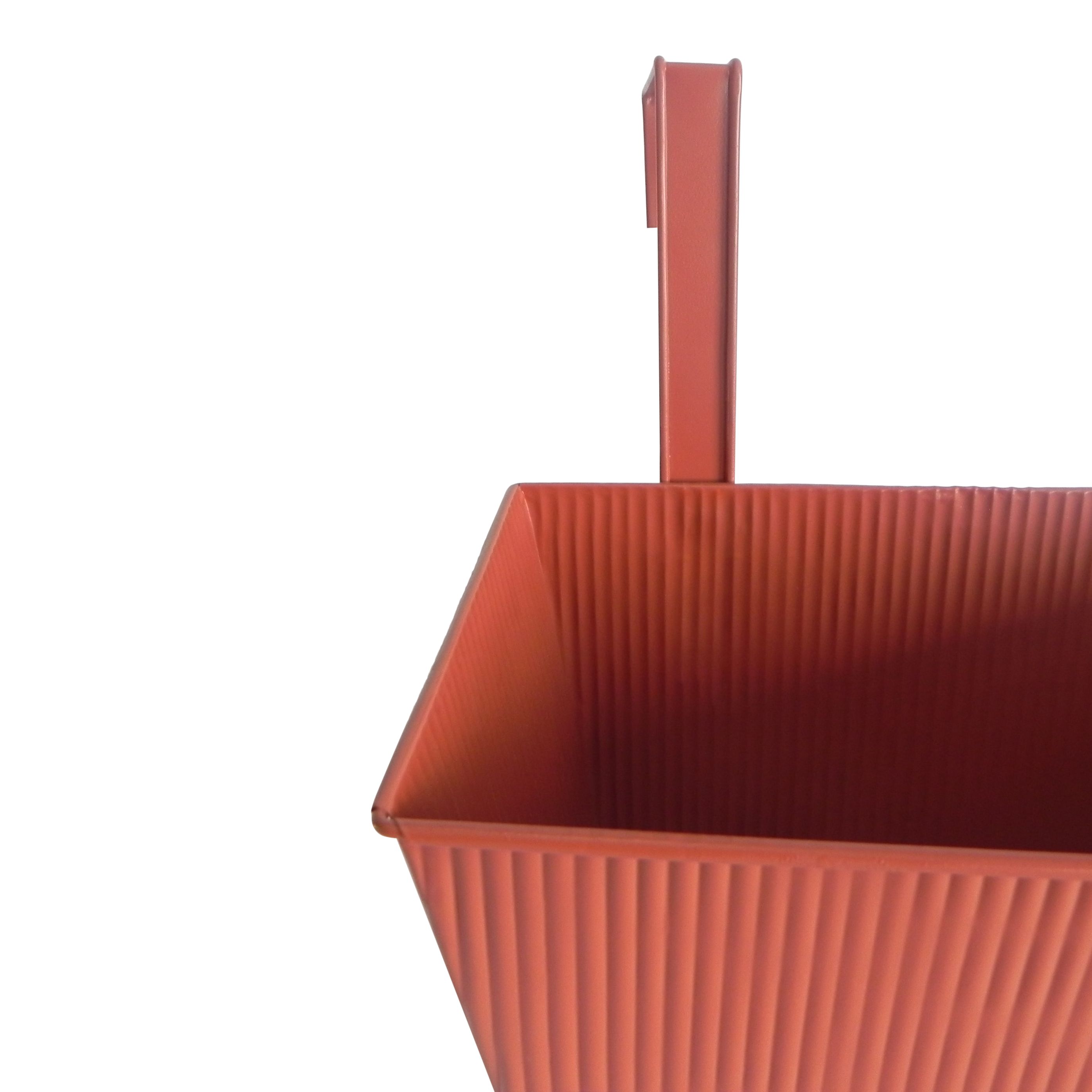 Verve Red Metal Rectangular Trough (H)20cm (W)20cm (D)34cm