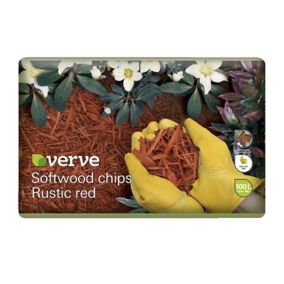 Verve Red Woodchip mulch 100L Bag