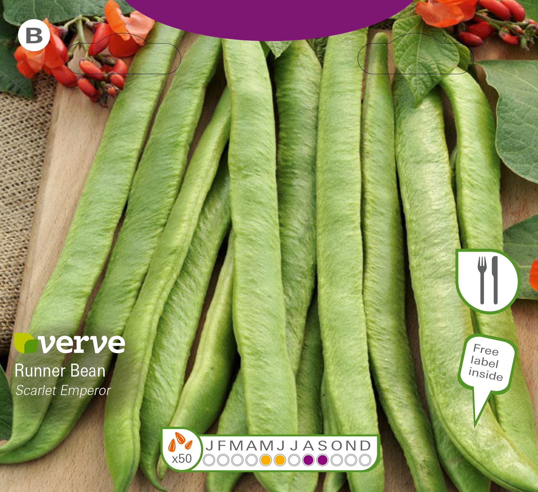 Verve Runner bean scarlett emperor Seeds