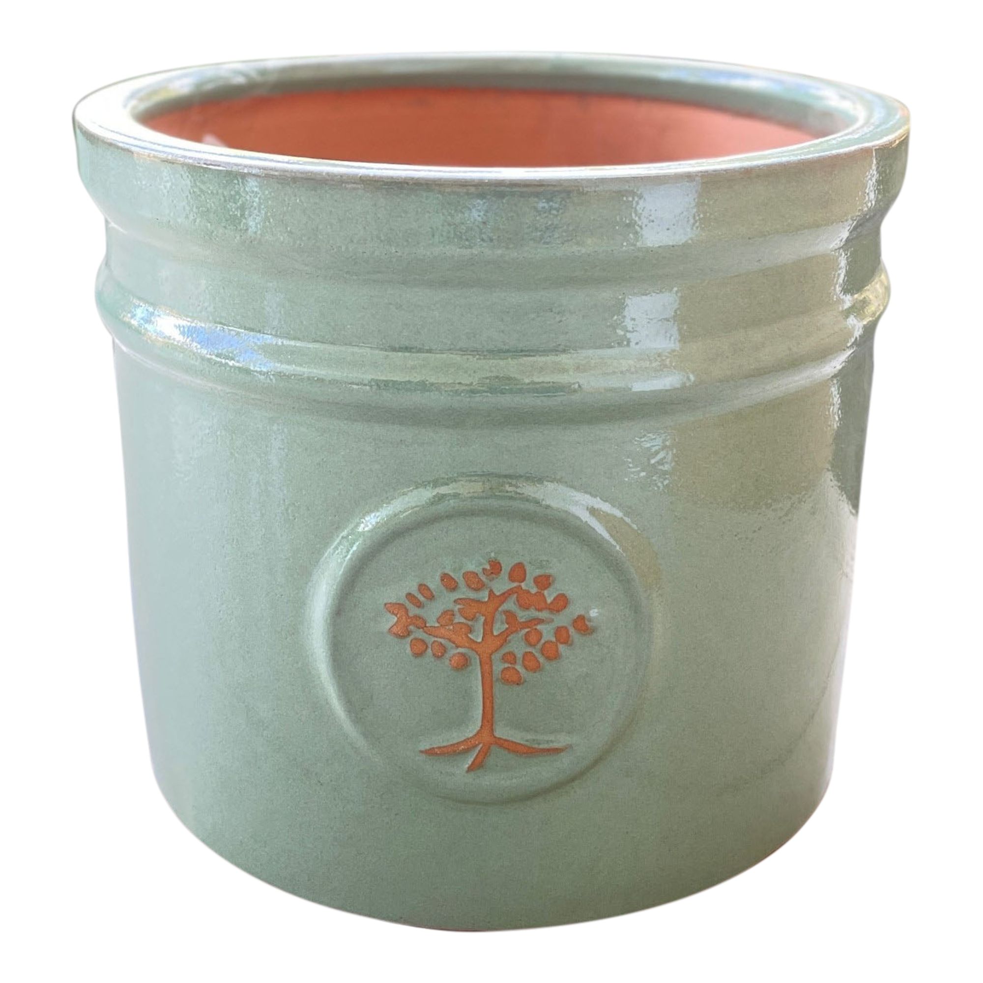 Verve Sage Green Ceramic Plant pot (Dia) 30cm, (H)26cm