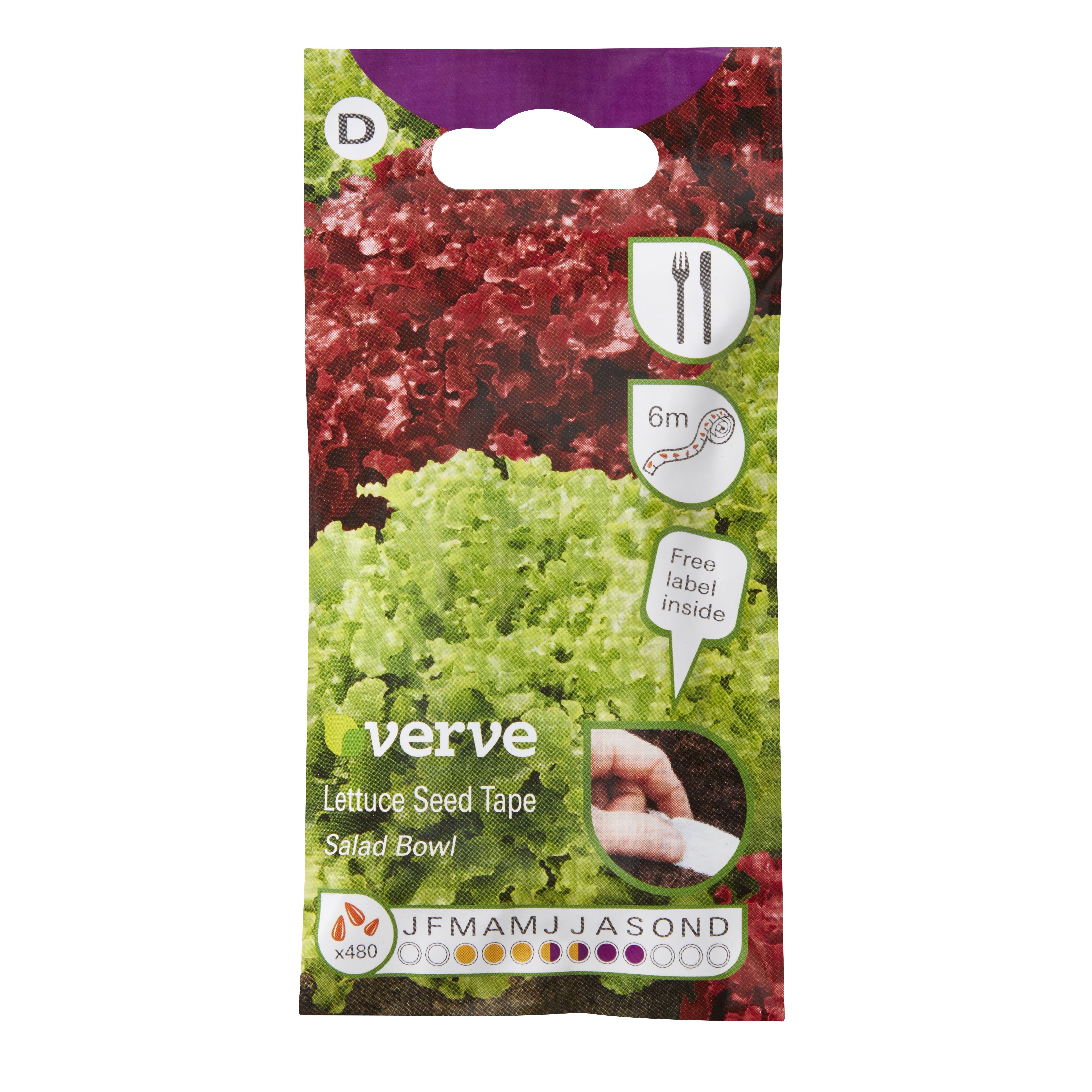 Verve Salad bowl Lettuce Seed tape