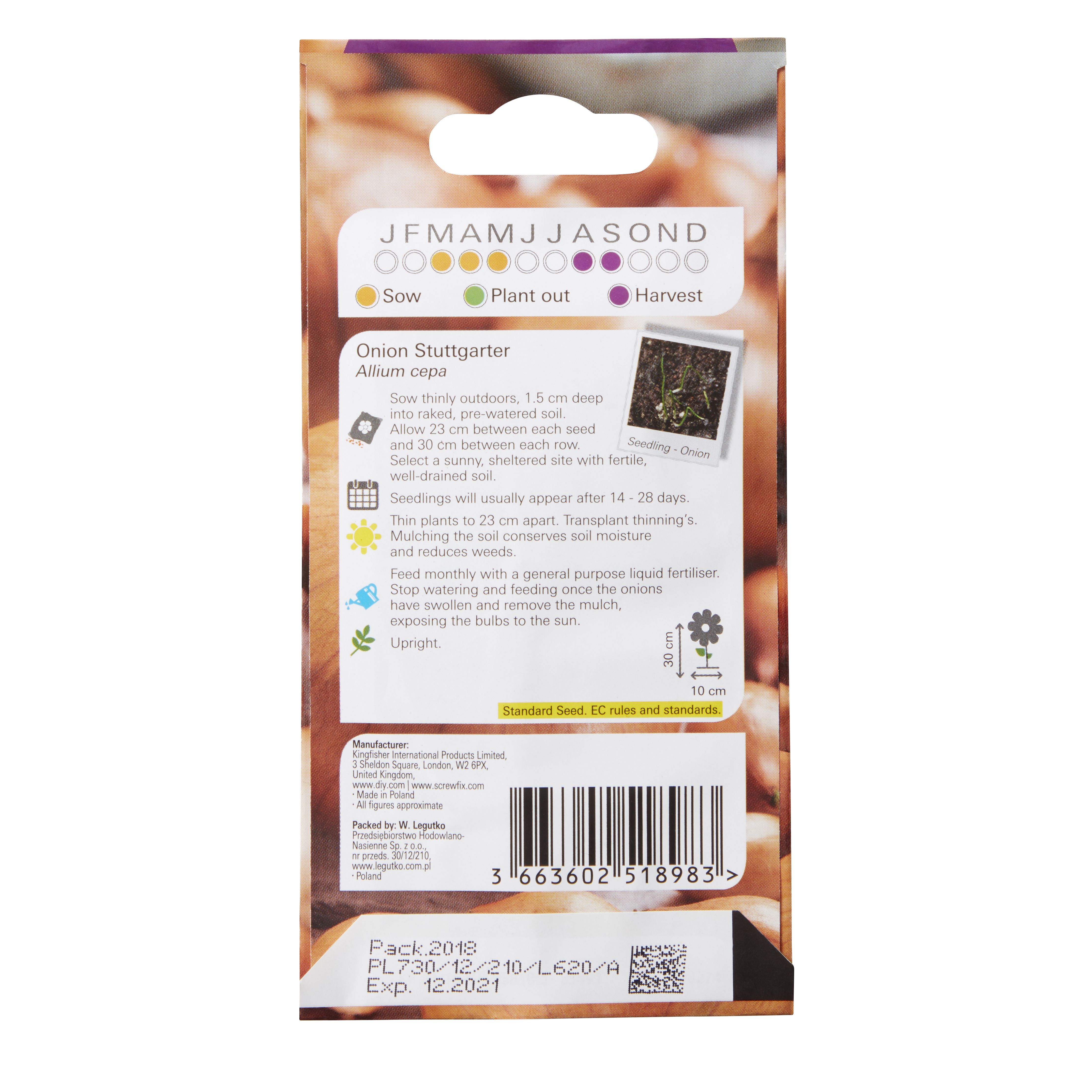 Verve Stuttgarter onion Vegetable Seeds
