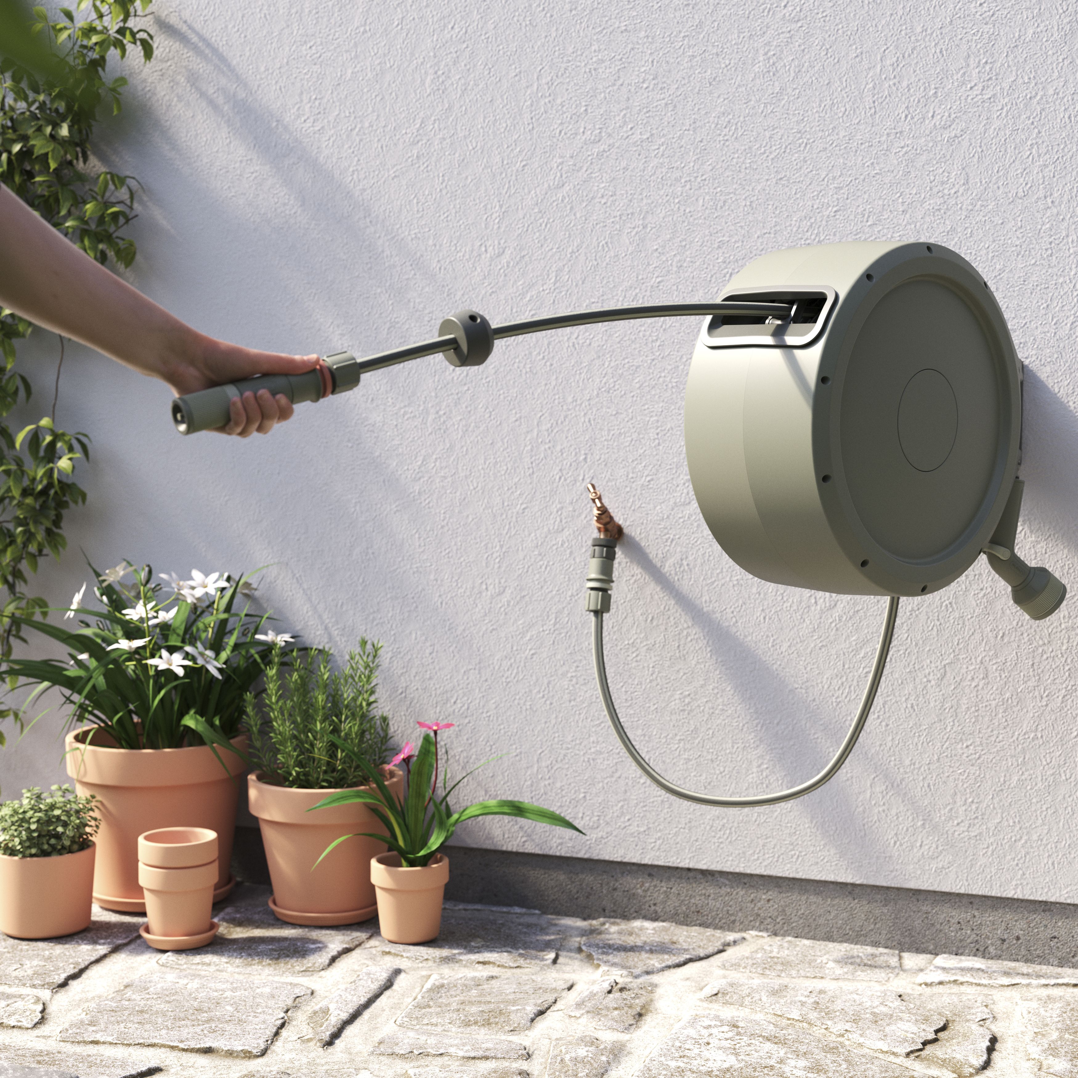Verve Wall-mounted Auto Hose reel & hose (L)25m - 6