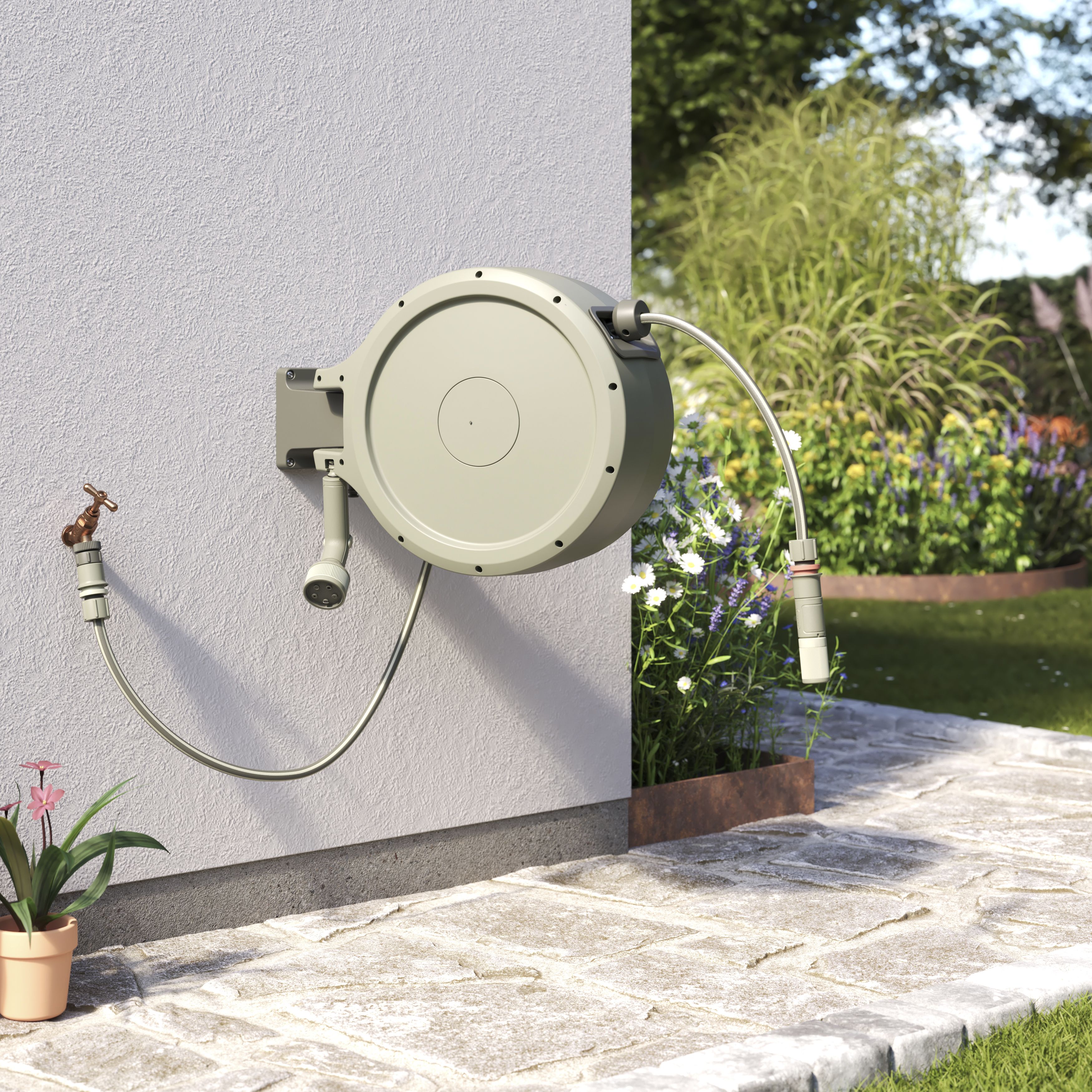 Verve Wall-mounted Auto Hose reel & hose (L)25m - 7
