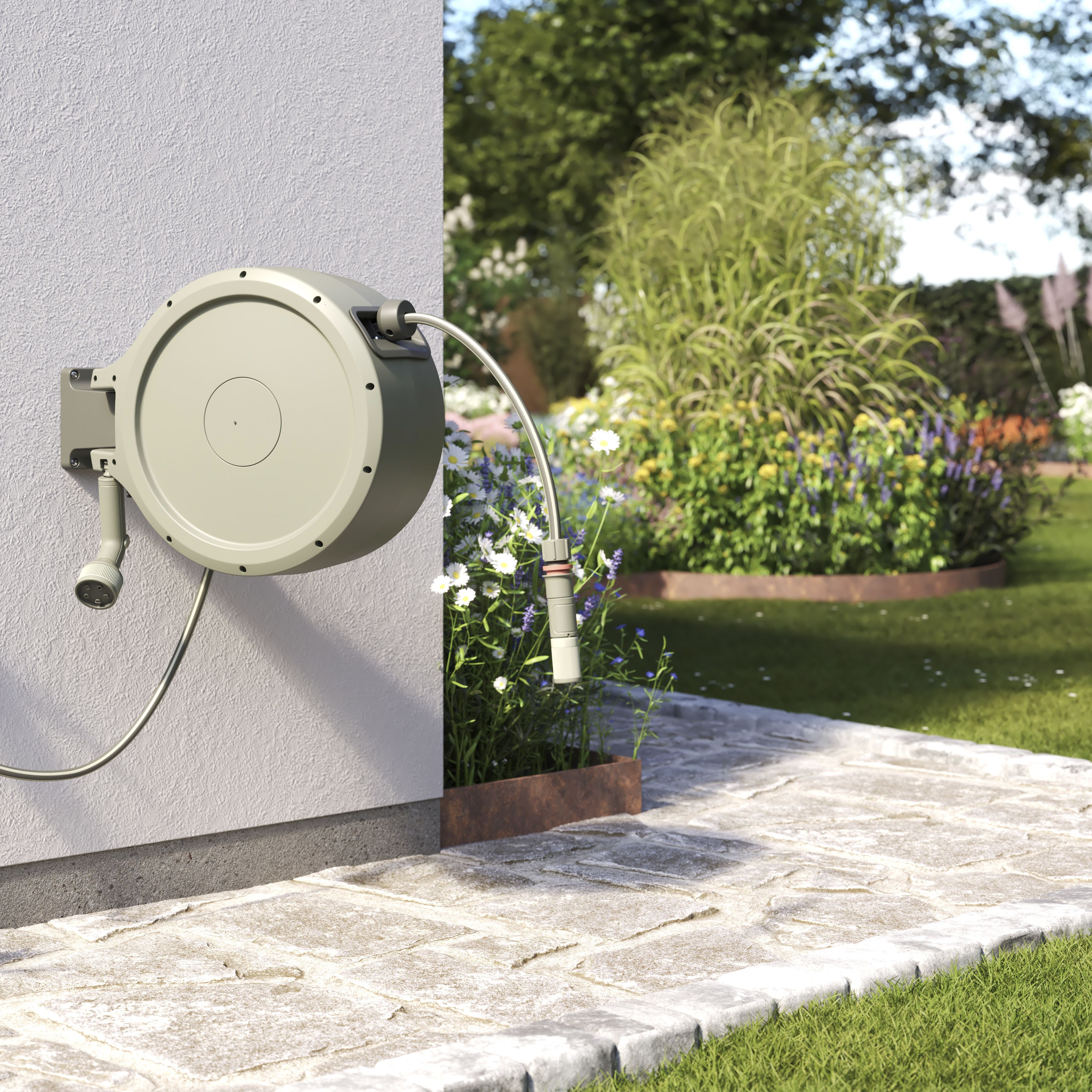 Verve Wall-mounted Auto Hose reel & hose (L)25m - 8