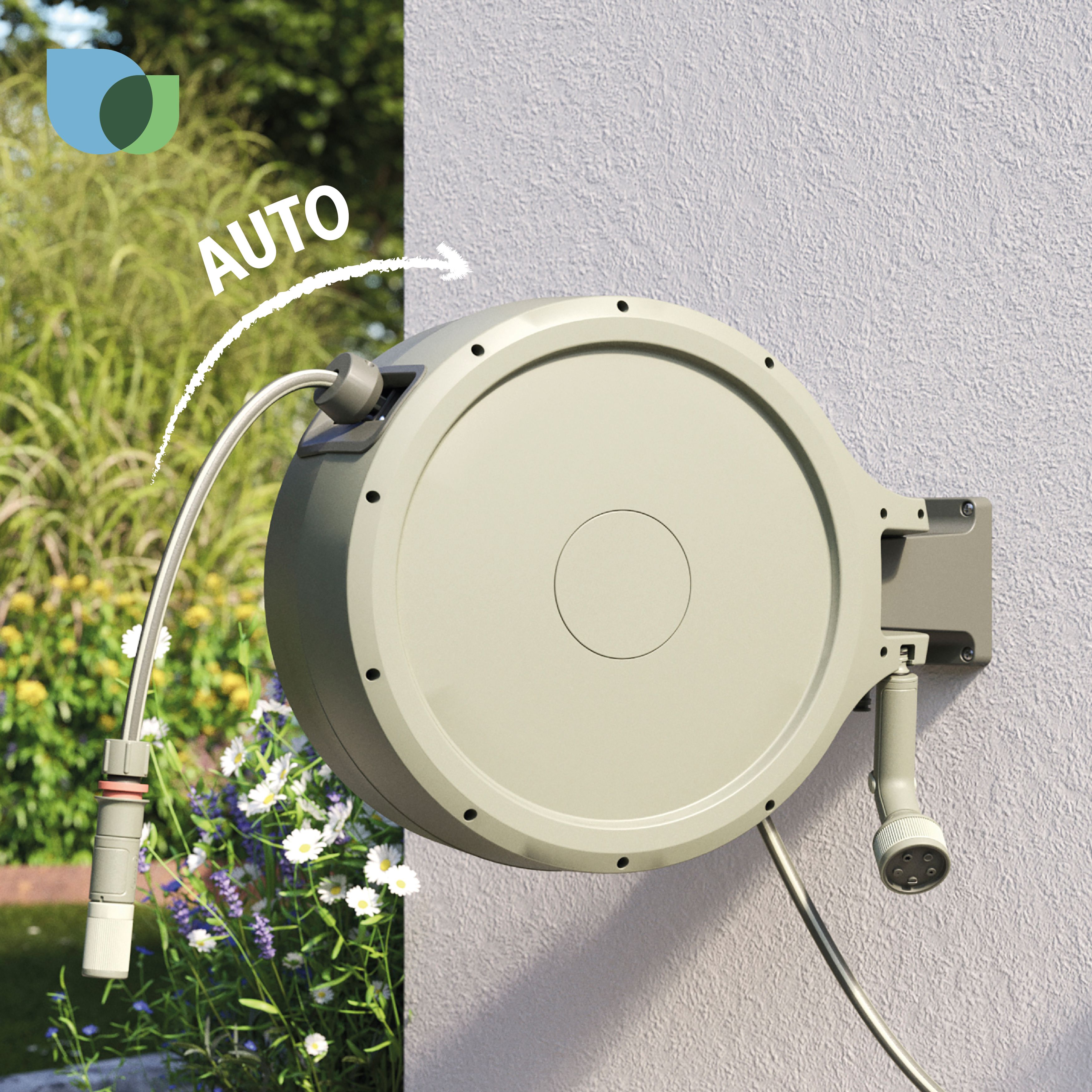 Verve Wall-mounted Auto Hose reel & hose (L)35m - 10