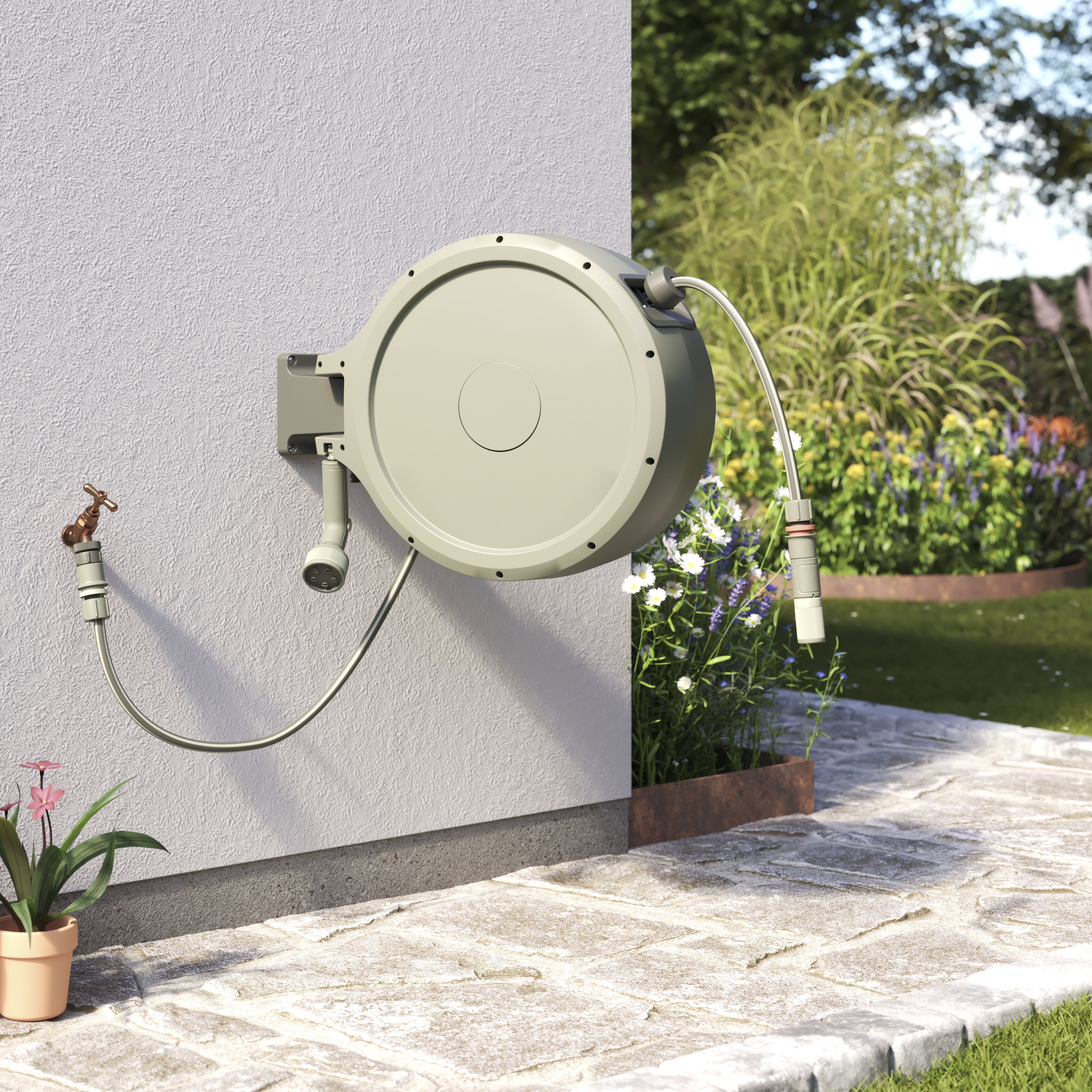 Verve Wall-mounted Auto Hose reel & hose (L)35m - 6