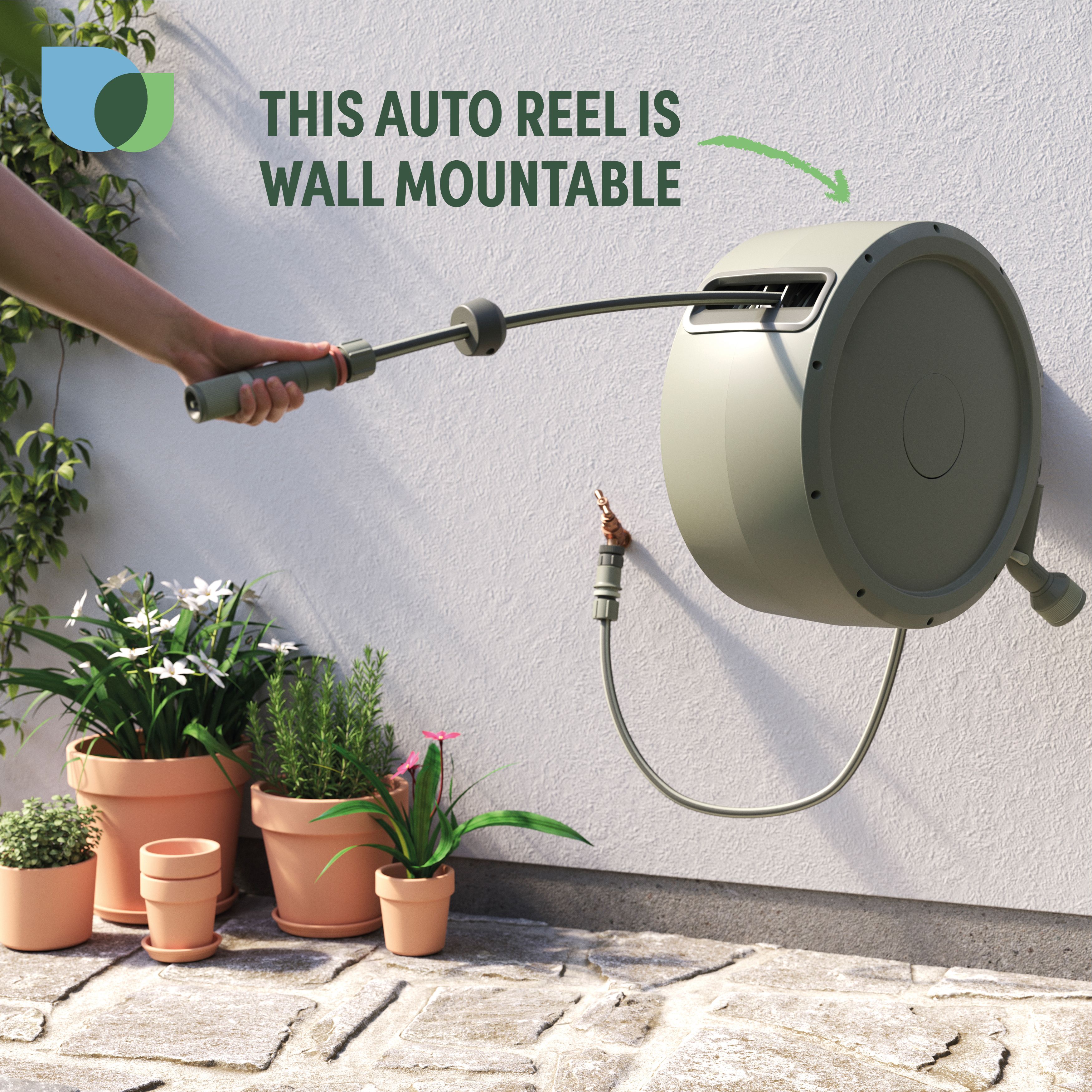 Verve Wall-mounted Auto Hose reel & hose (L)35m - 12