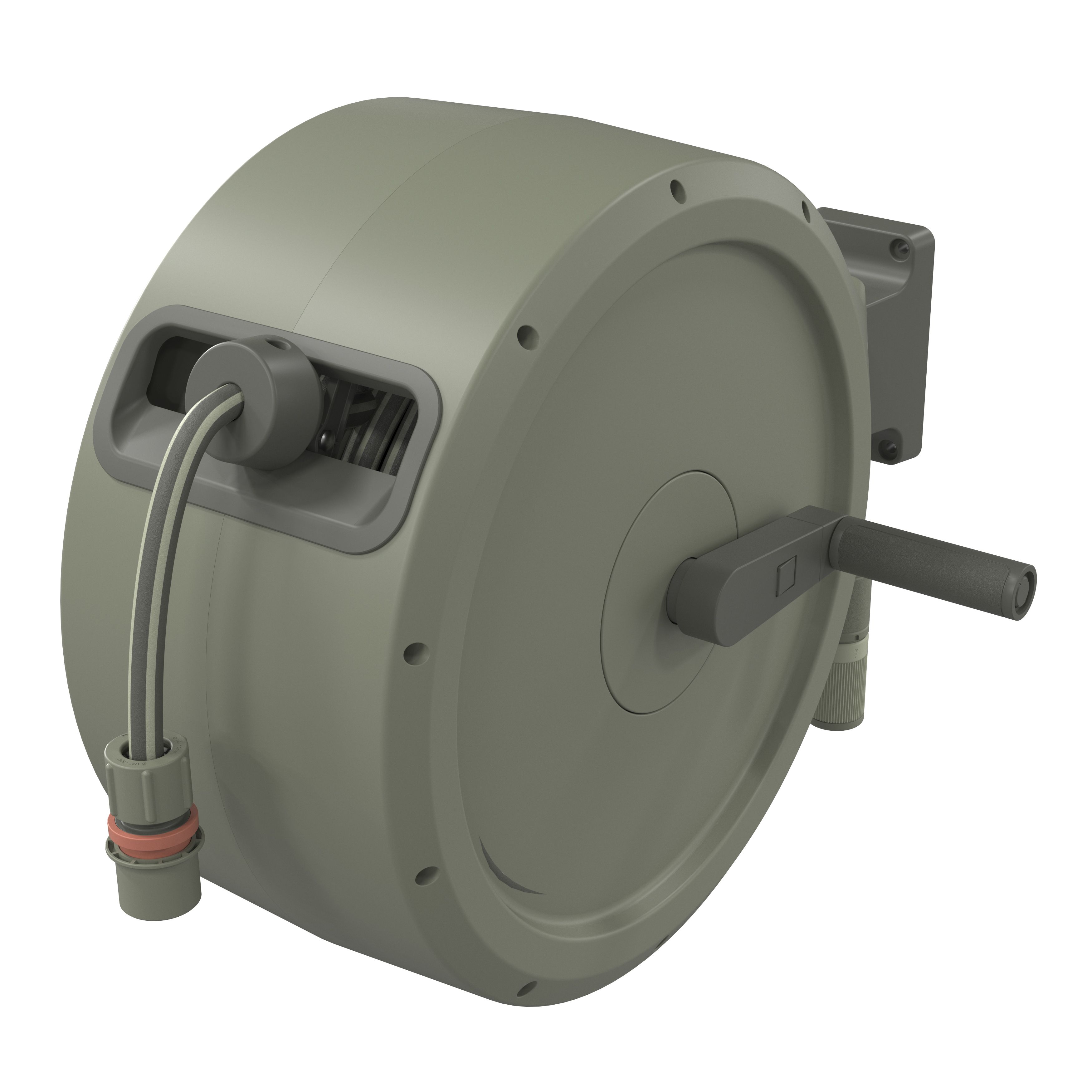 Verve Wallmounted Manual Hose reel set (L)25m DIY at B&Q